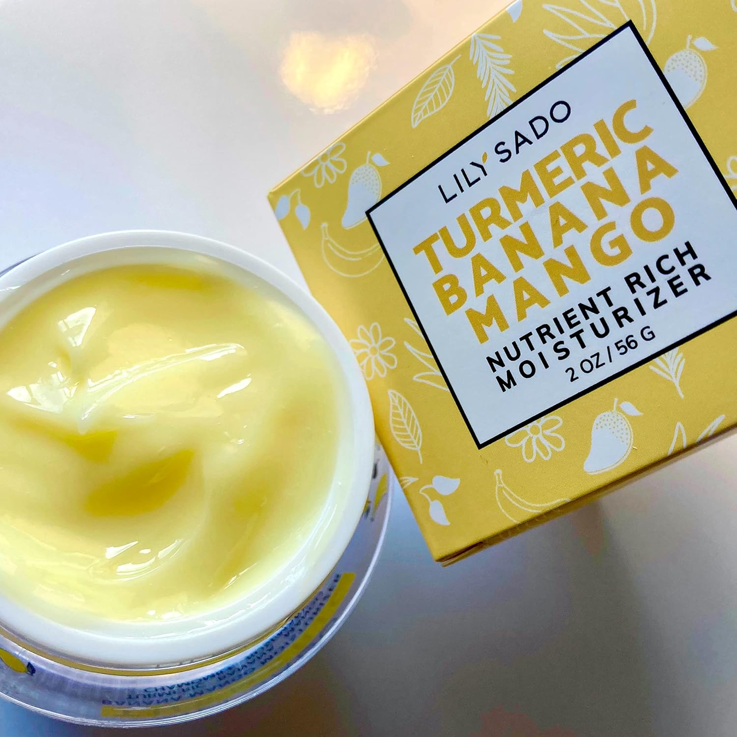 LILY SADO Turmeric Banana Mango Face Moisturizer 4 oz Vegan Daily Cream - Image 5