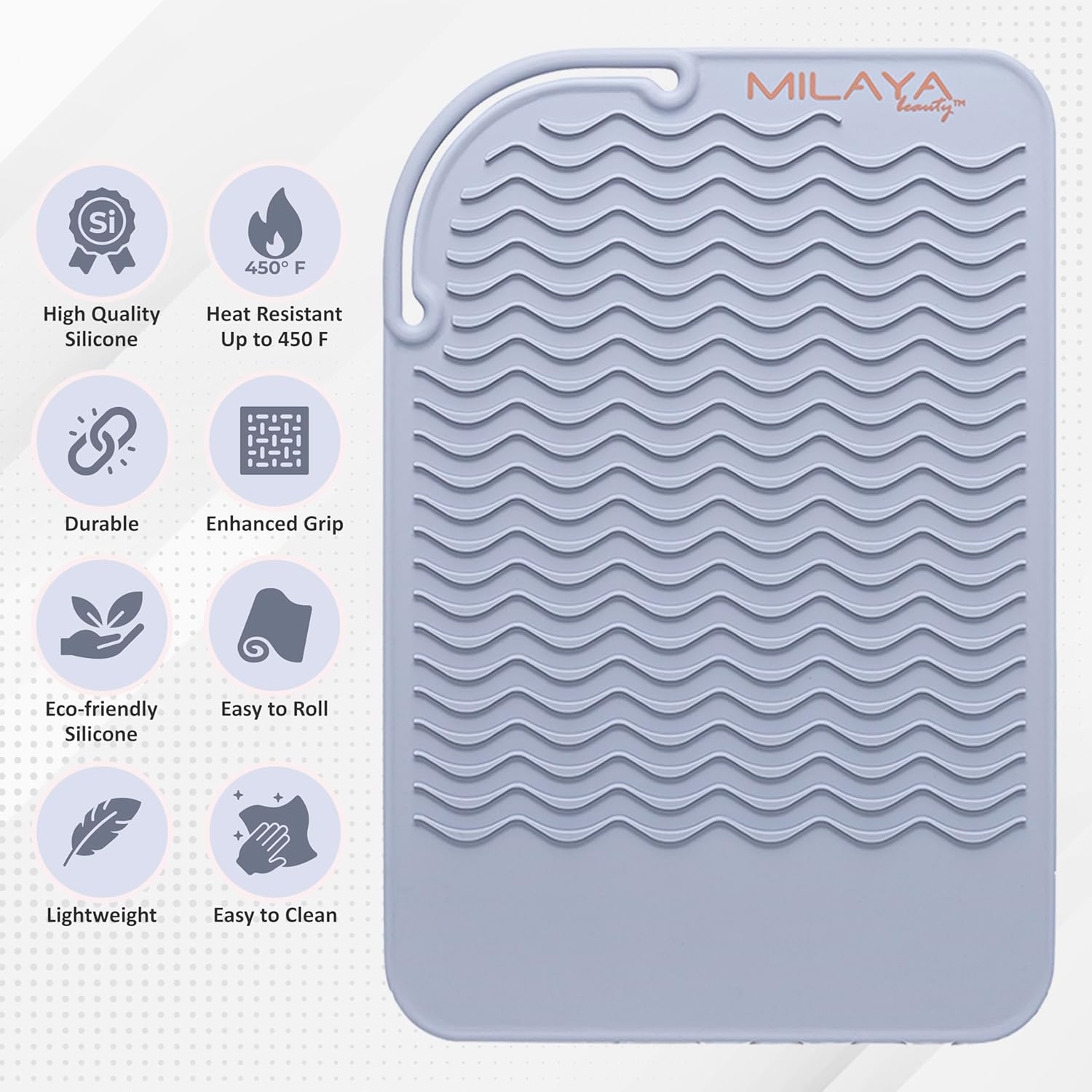 Heat Resistant Silicone Mat for Curling Iron and Flat Iron - Makeup Vanity Accessory - Image 5