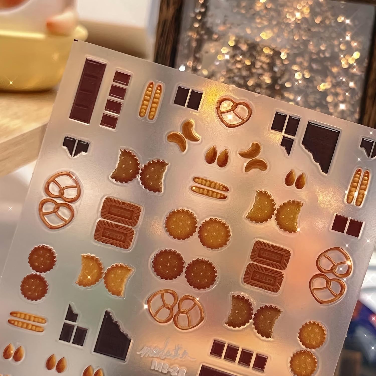 Dedyel 3D Self-Adhesive Food Nail Art Stickers for Women Girls Kids - Cake Donut Ice Cream Cookies Fruit Bread - Image 3