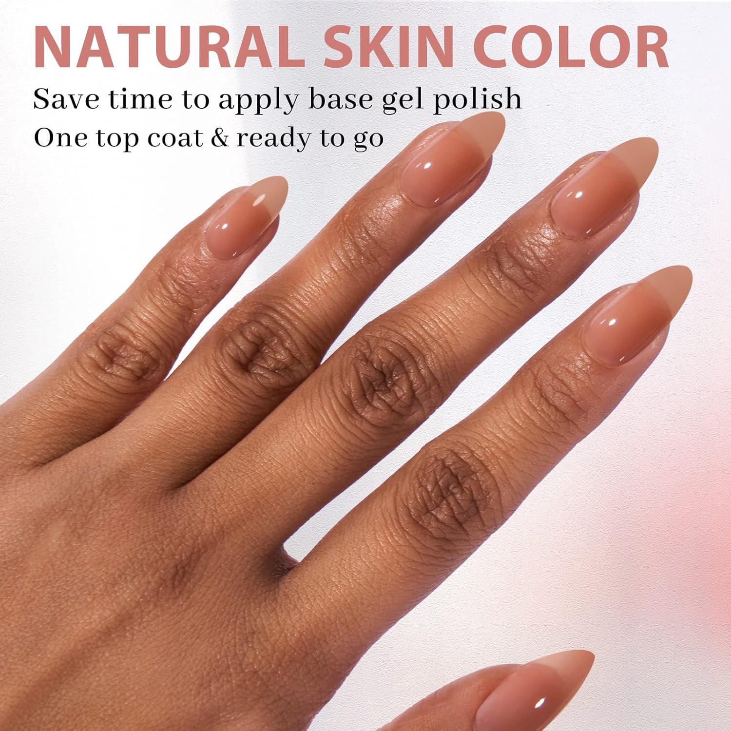 BTArtbox 150 Medium Almond Soft Gel Nail Tips Kit Brown with Glue and Lamp - Image 2