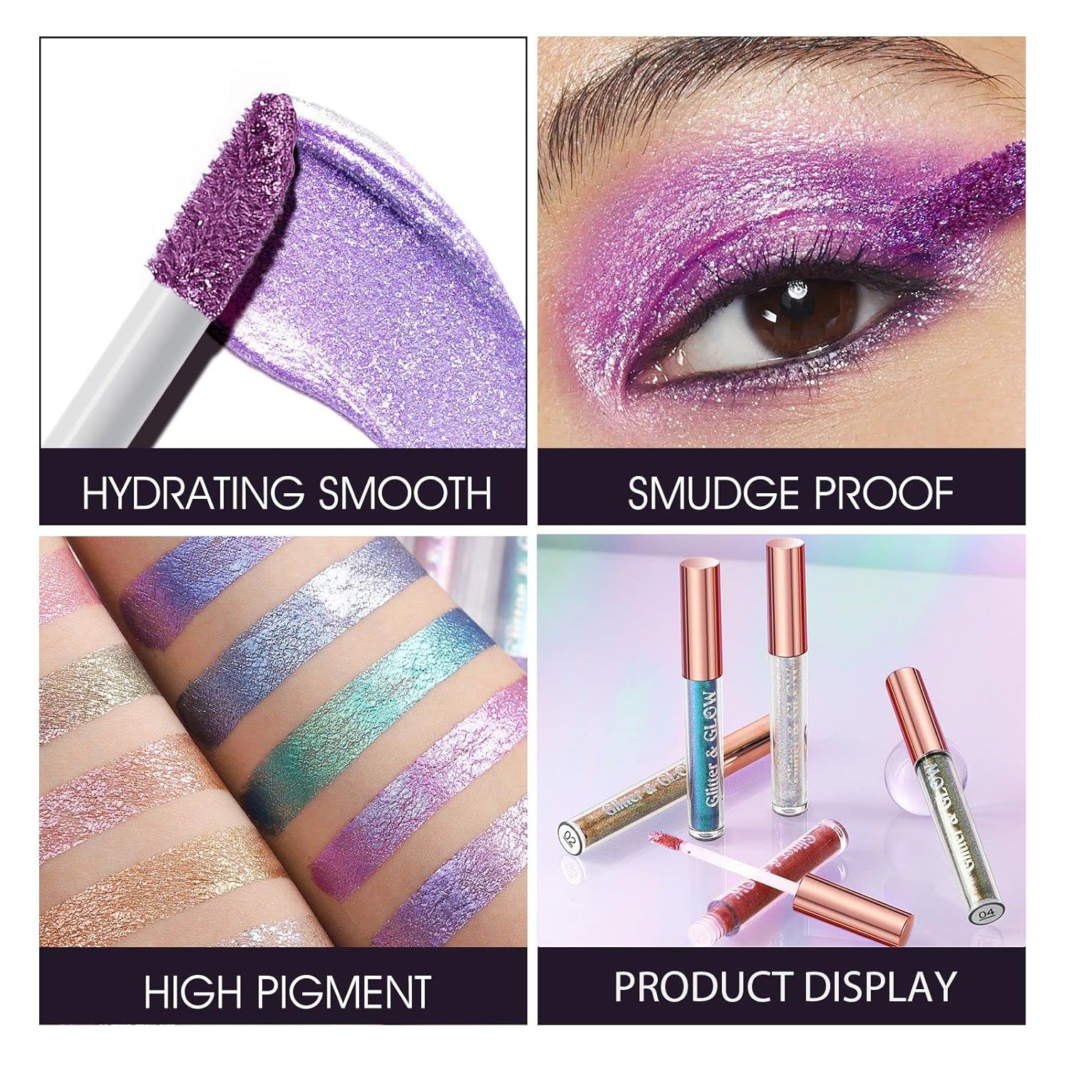 Chameleon Metallic Multichrome Liquid Glitter Eyeshadow 10ml Long-lasting No Creasing - Image 6