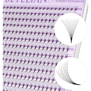 BEYELIAN Premade Lash Fans, 320 Fans Pre Made Fans Volume Lash Extensions 3D 6D 8D 10D 12D 20D 0.07 C/D Curl Save Time Eyelash Extensions for Professional Salon, 8-15mm MIX Easy to Use (10D-0.07-C)