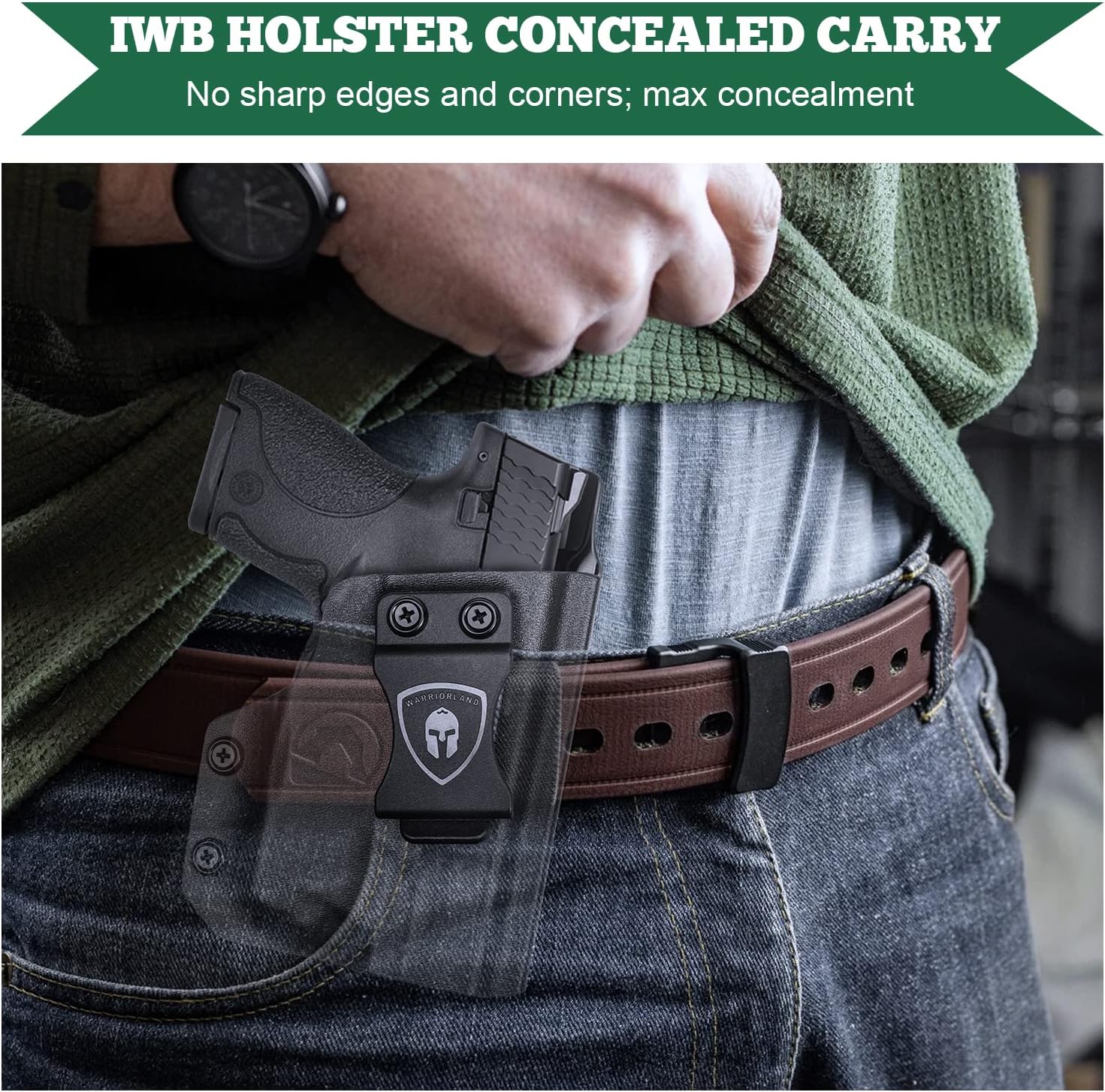 M&P Shield 9mm/.40 IWB Kydex Holster with TLR-6 Adjustable Cant Concealed Carry - Image 8