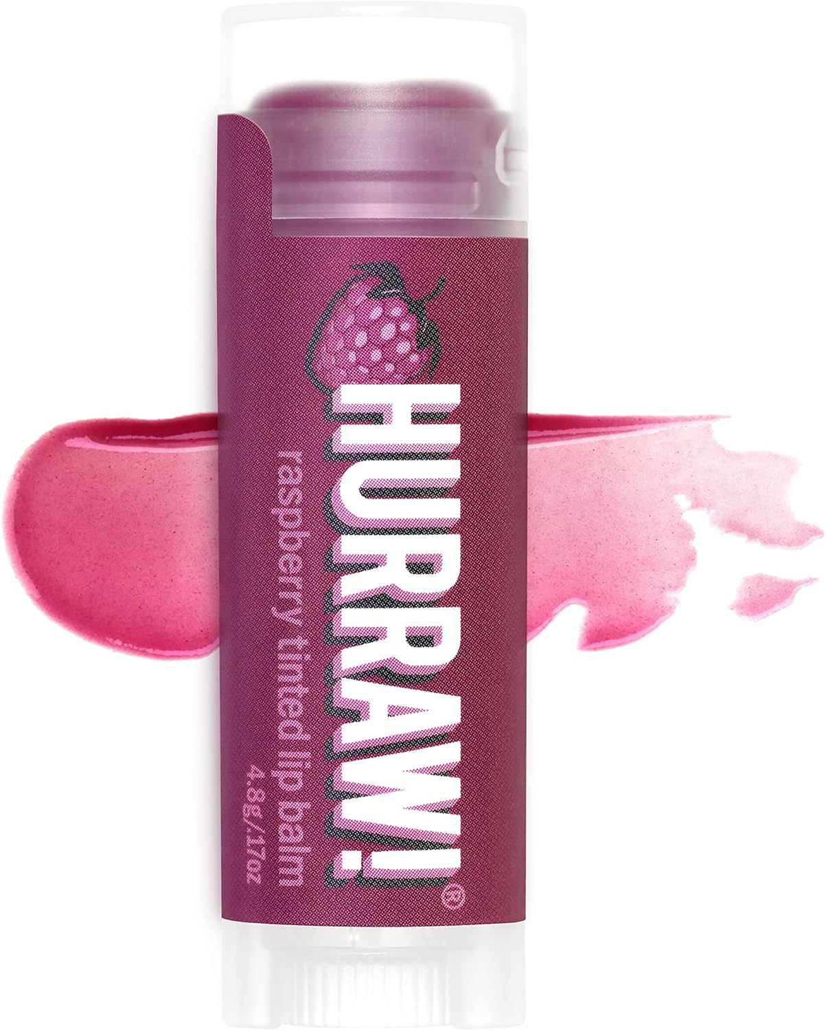 Hurraw! Raspberry Tinted Lip Balm: (Sheer Berry Tint) Organic, Certified Vegan, Cruelty and Gluten Free. Non-GMO, 100% Natural Ingredients. Bee, Shea, Soy and Palm Free. Made in USA