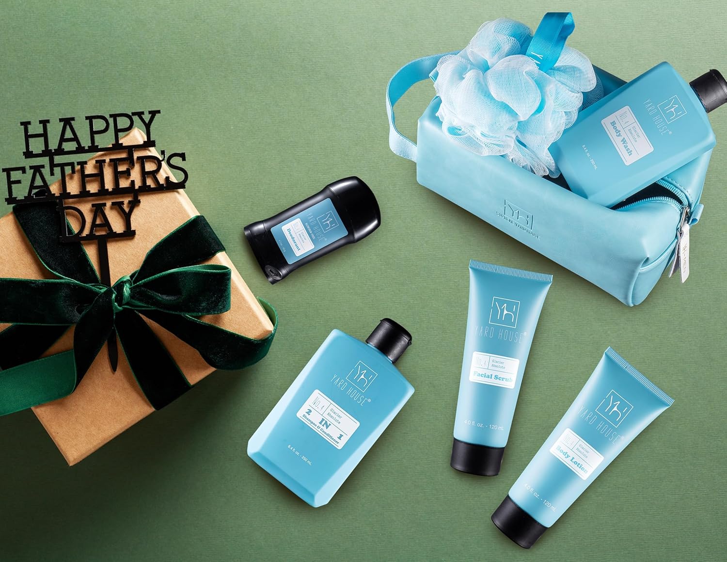Men's Glacier Absolute Full Size Skincare Kit with Leather Bag Gift Set - Image 3