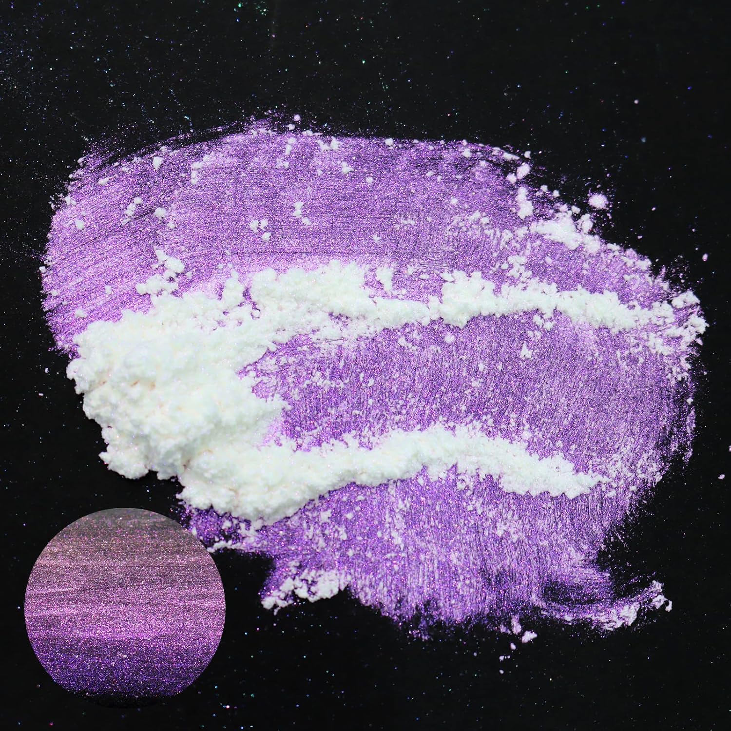 Matio Chameleon Cosmic Rainbow White Chrome Pearlescent Mica Powder 1.06oz for Crafts - Image 2