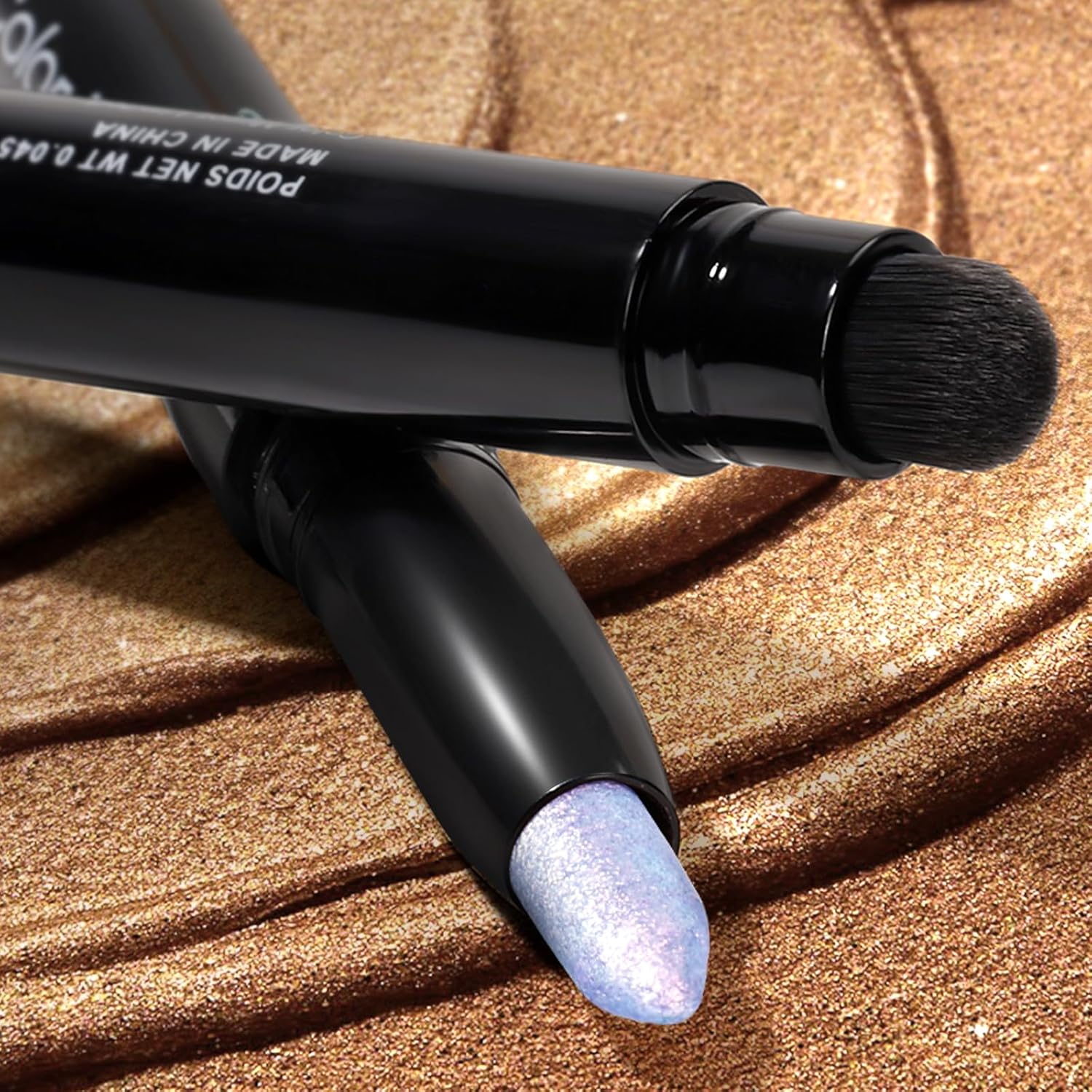 Longwear 48 Violet Metallic Cream Eyeshadow Stick Waterproof Silky Formula with Brush - Image 6