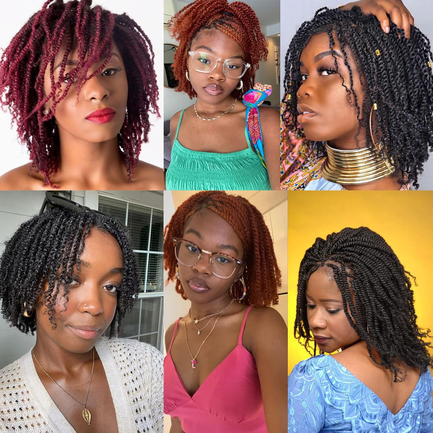 ZRQ 12 Inch Micro Twist Crochet Hair Extensions 9 pcs Pre-looped Mini Passion Twist - Image 5