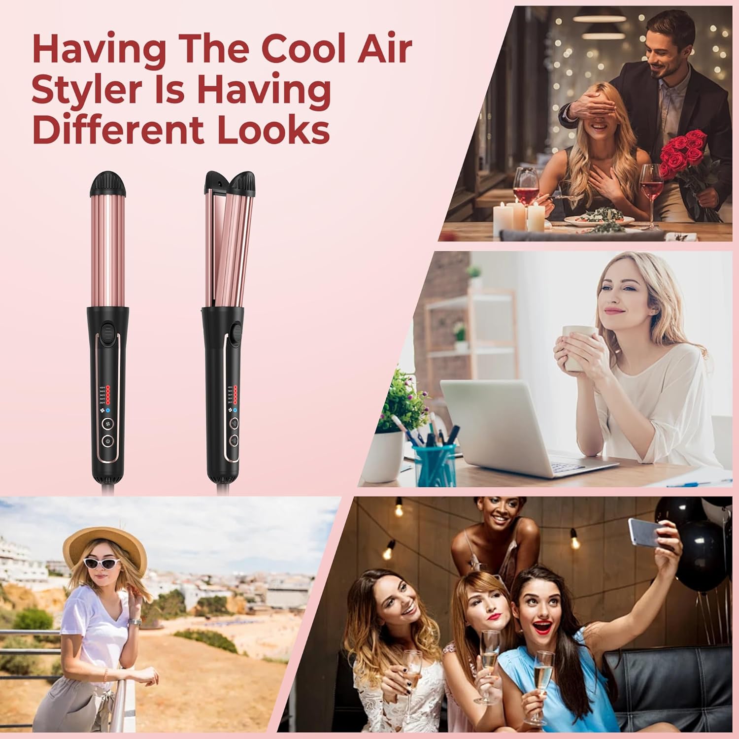 1 Inch 2-in-1 Ceramic Hair Straightener and Curler with 5 Heat Settings - Image 8