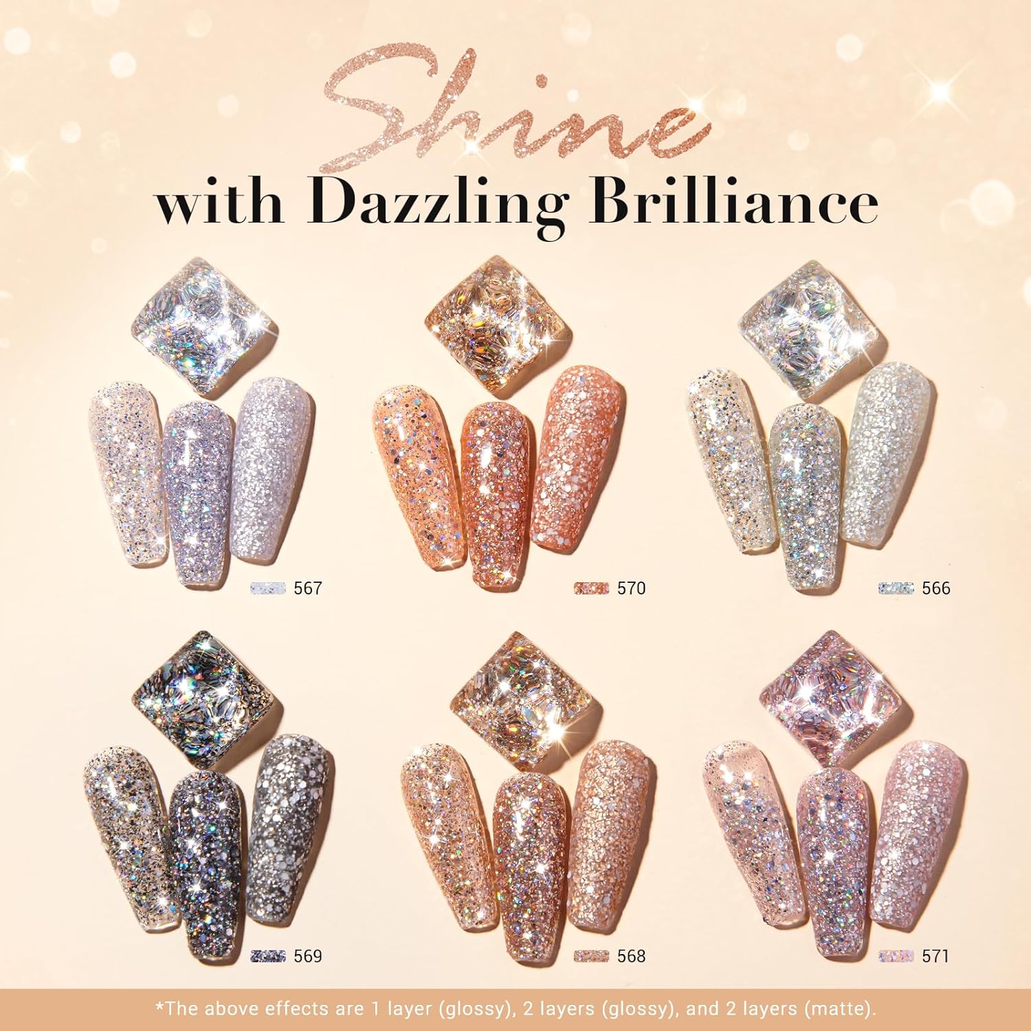 AZUREBEAUTY 6-Color All Seasons Dip Powder Nail Set No Lamp Needed - Image 4
