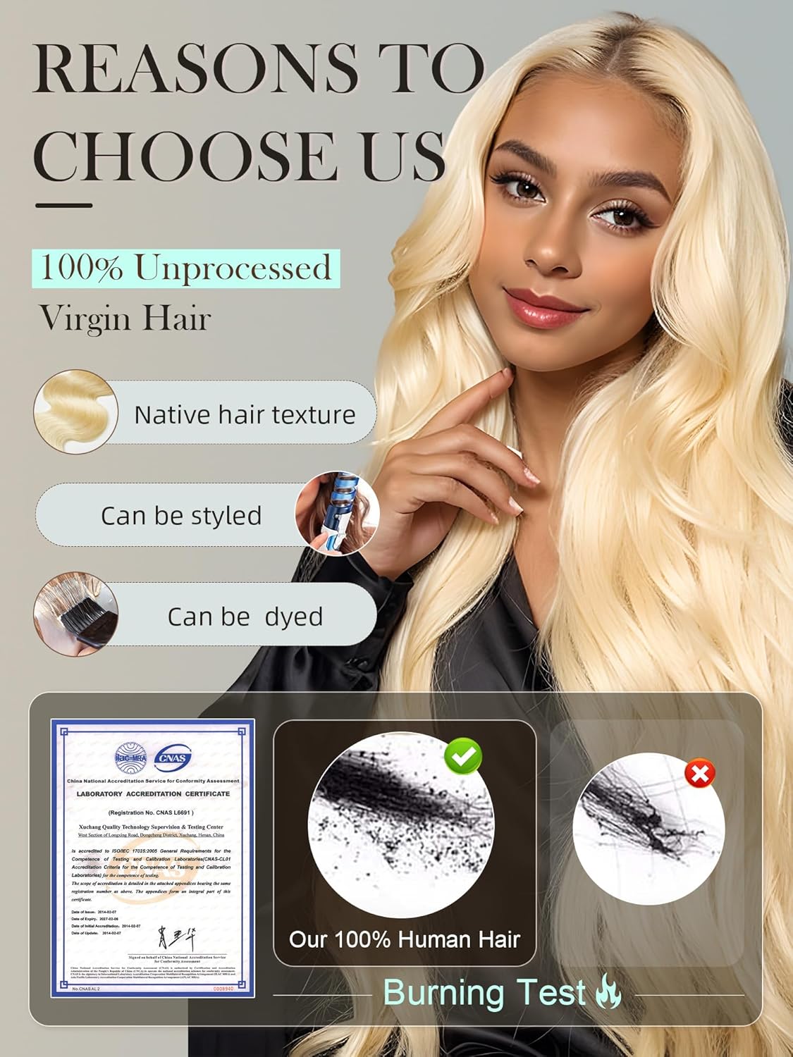 16-22 Inch 4 Bundles Unprocessed Brazilian Body Wave 613 Honey Blonde Human Hair Extensions - Image 4