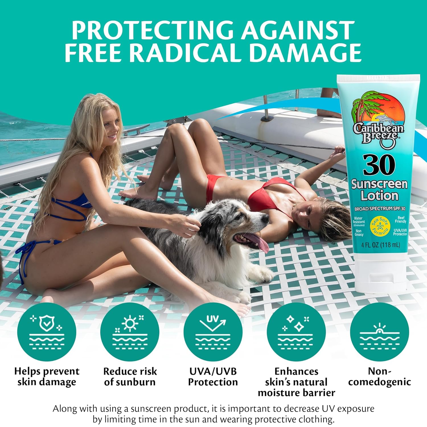 Reef Safe SPF 30 Mango Lime Scent Sunscreen Lotion 4 Oz Water Resistant - Image 4
