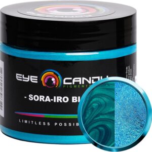 Eye Candy Premium Mica Powder Pigment “Sora-IRO Blue” (50g) Multipurpose DIY Arts and Crafts Additive | Woodworking, Epoxy, Resin, Paint, Soap, Nail Polish, Lip Balm (Sora-IRO Blue, 50G)