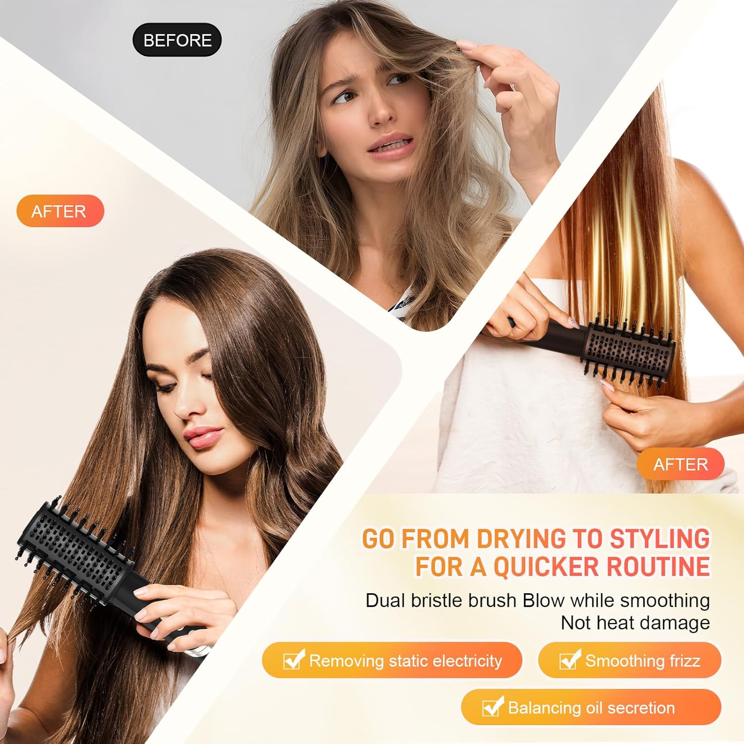 110,000 RPM 8-in-1 Hot Air Styler Brush for Fast Drying Curling Straightening - Image 6