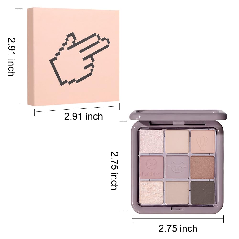 9 Color Matte Shimmer Waterproof Eyeshadow Palette for Women Velvety Long Lasting Finish - Image 6