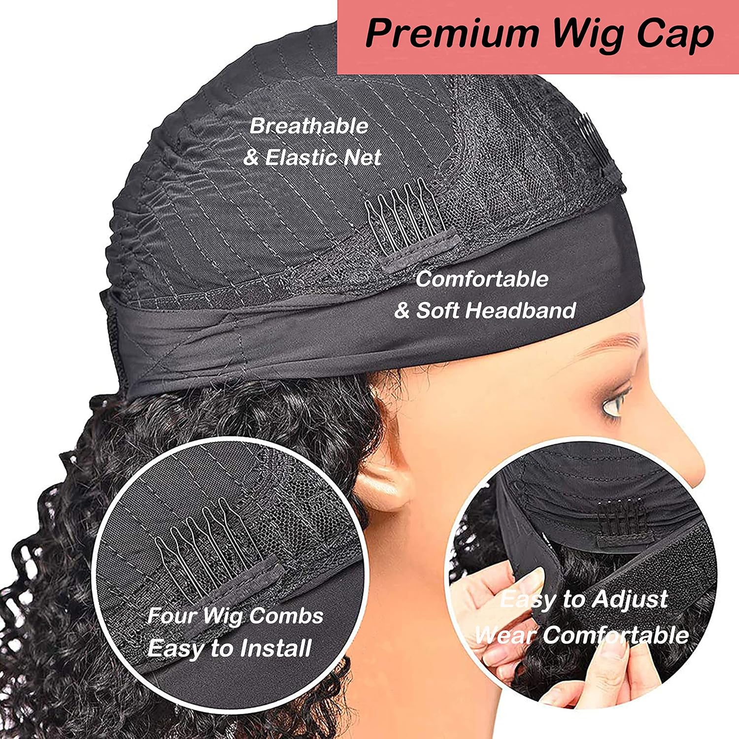 JCL 12 Inch Glueless Body Wave Human Hair Headband Wig for Black Women Natural Color - Image 3