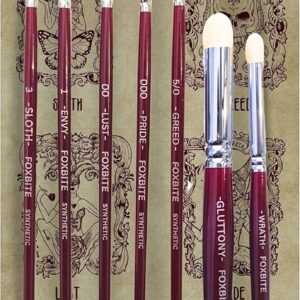 FOXBITE 7 Set Brushes for Miniature Painting Synthetic Modeling Pieces Fine Detail Paint Brush Miniature Painting Kit Mini Paints Acrylic for Warhammer minipainting