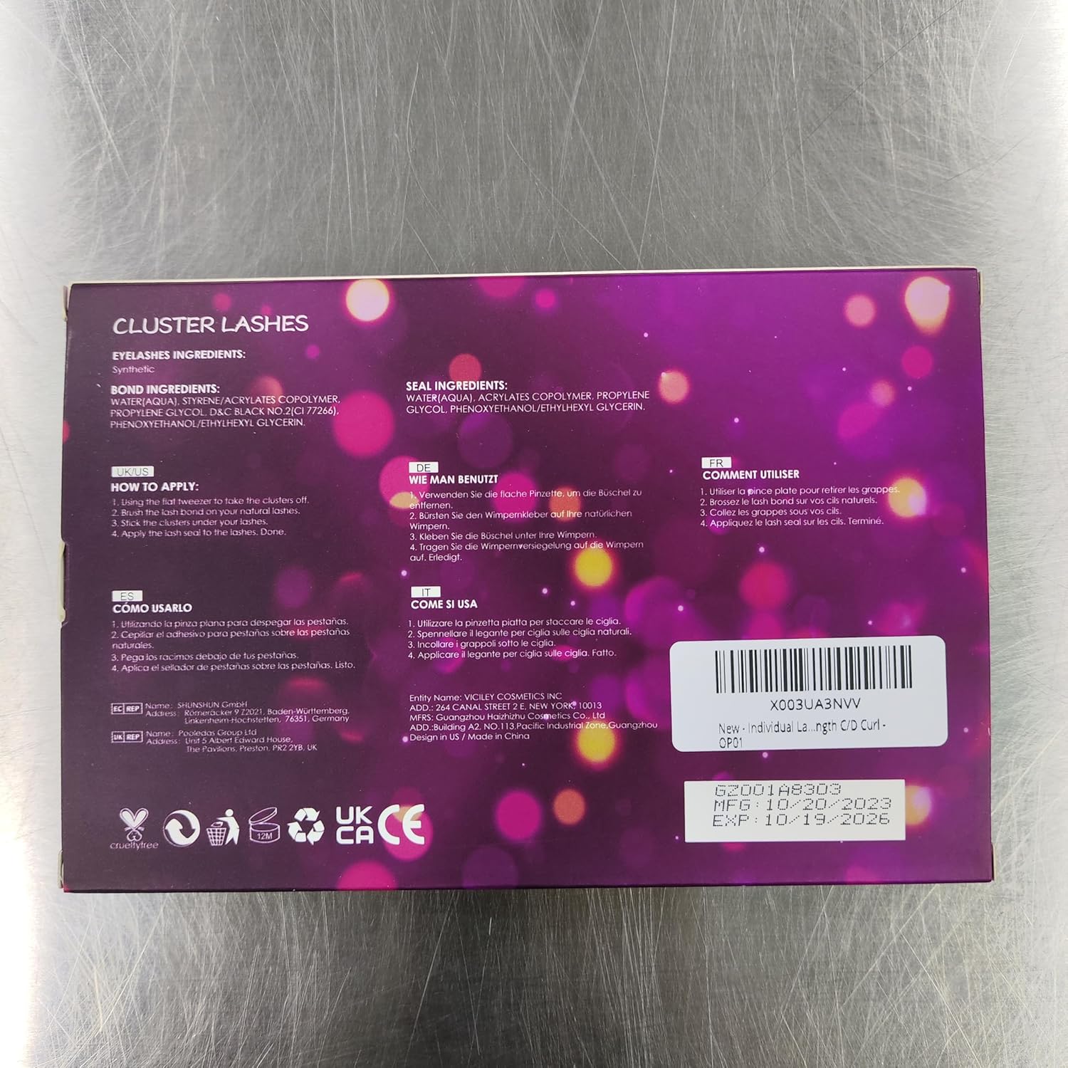 Individual Cluster Lashes Kit 120 Count 10-16mm C/D Curl with Applicator Bond Seal - Image 4