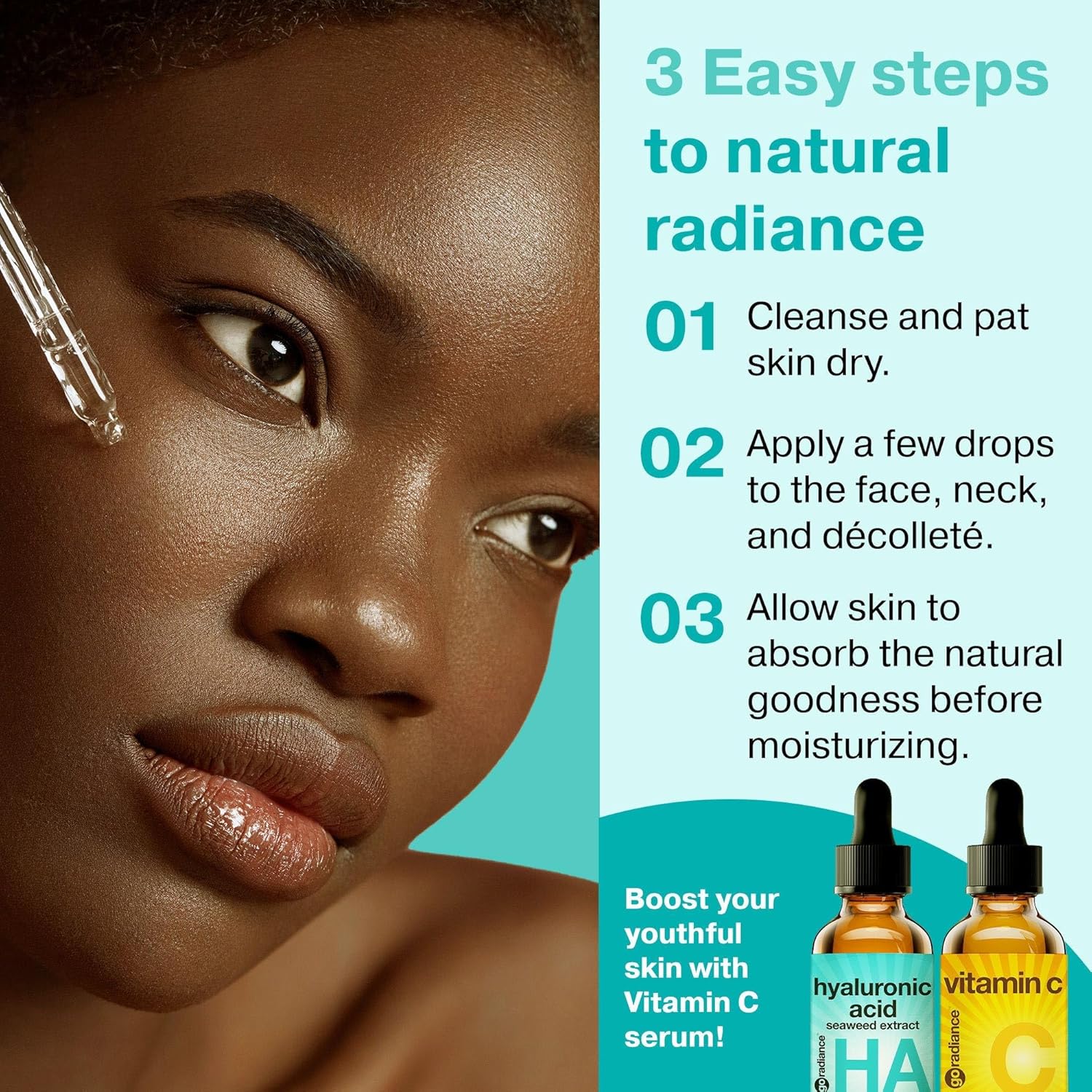 Double Size 4OZ Hyaluronic Acid Serum 3.5% for Hydration with Seaweed and Chamomile - Image 6