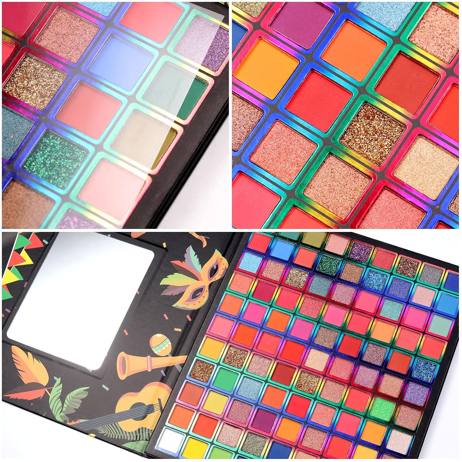 99 Colors Rainbow Matte Glitter Eyeshadow Palette Waterproof Long Lasting Makeup - Image 6