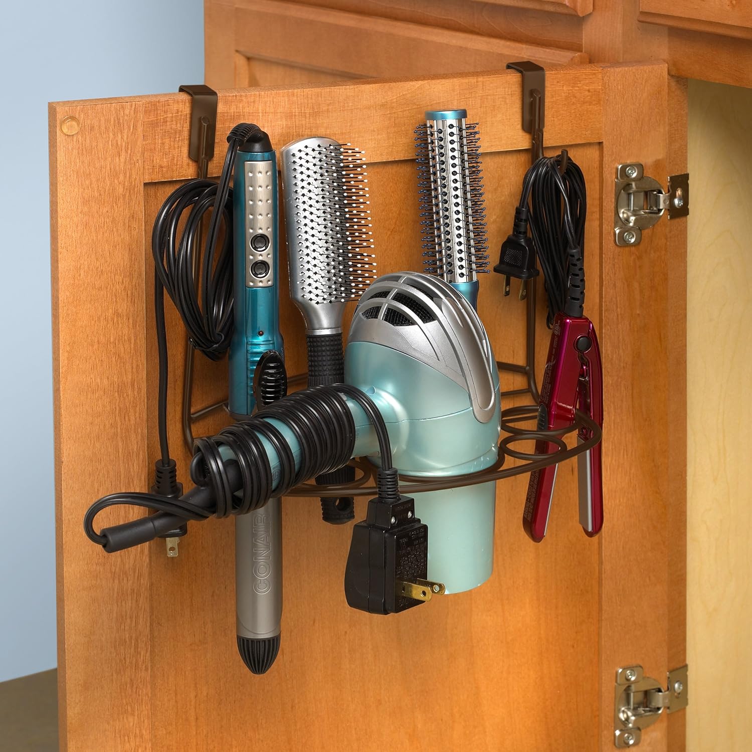Bronze Over-the-Cabinet Hair Styling Station Organizer for Hair Care Supplies - Image 2