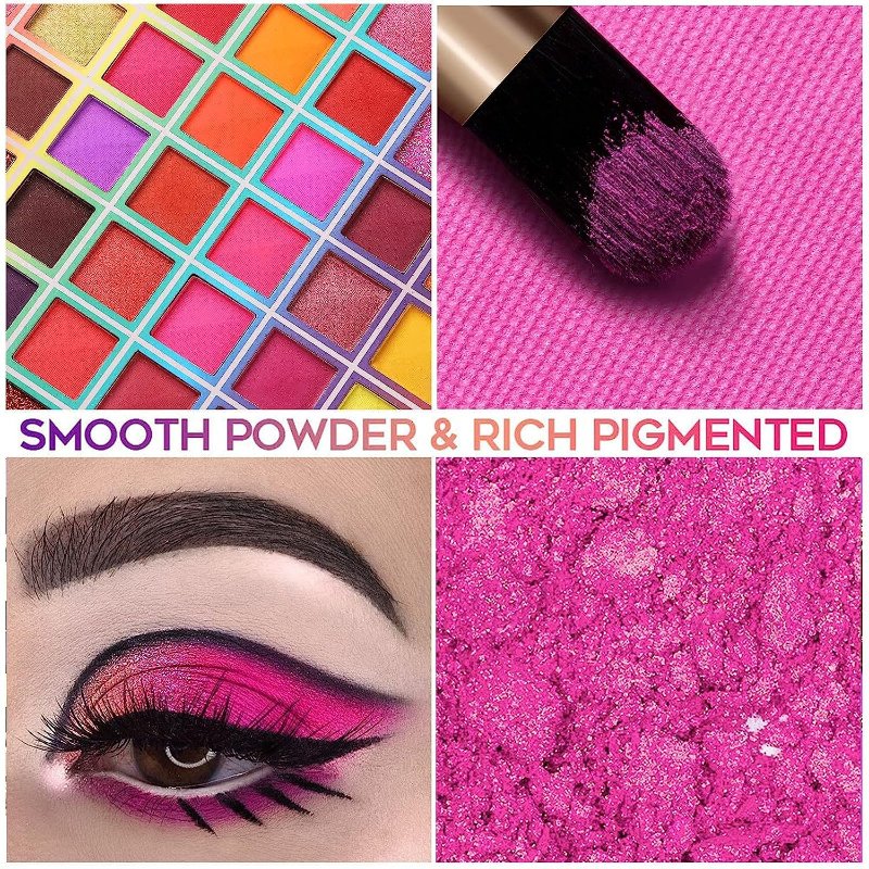 99 Colors Rainbow Matte Glitter Eyeshadow Palette Waterproof Long Lasting Makeup - Image 4
