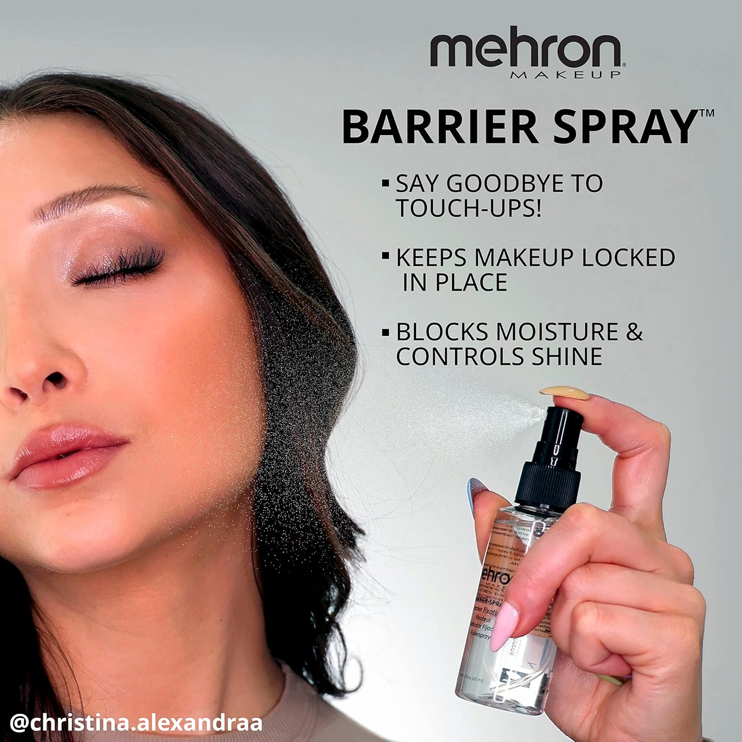 Mehron Makeup Barrier Spray for Face 1 fl oz (29 ml) - Makeup Setting Spray - Image 2