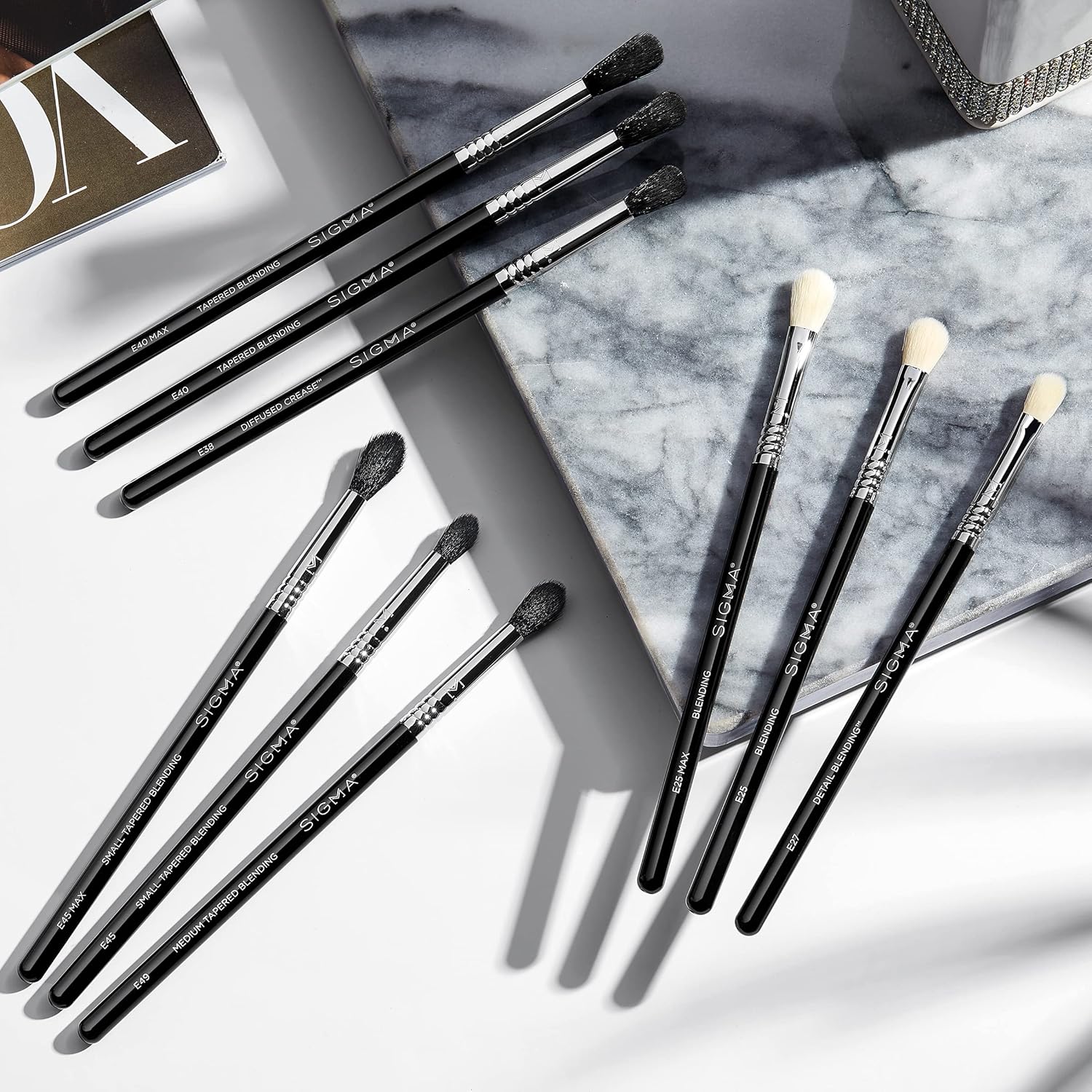 Sigma Beauty E45 Small Tapered Blending Brush SigmaTech Fibers for Flawless Eye Makeup Application - Image 6