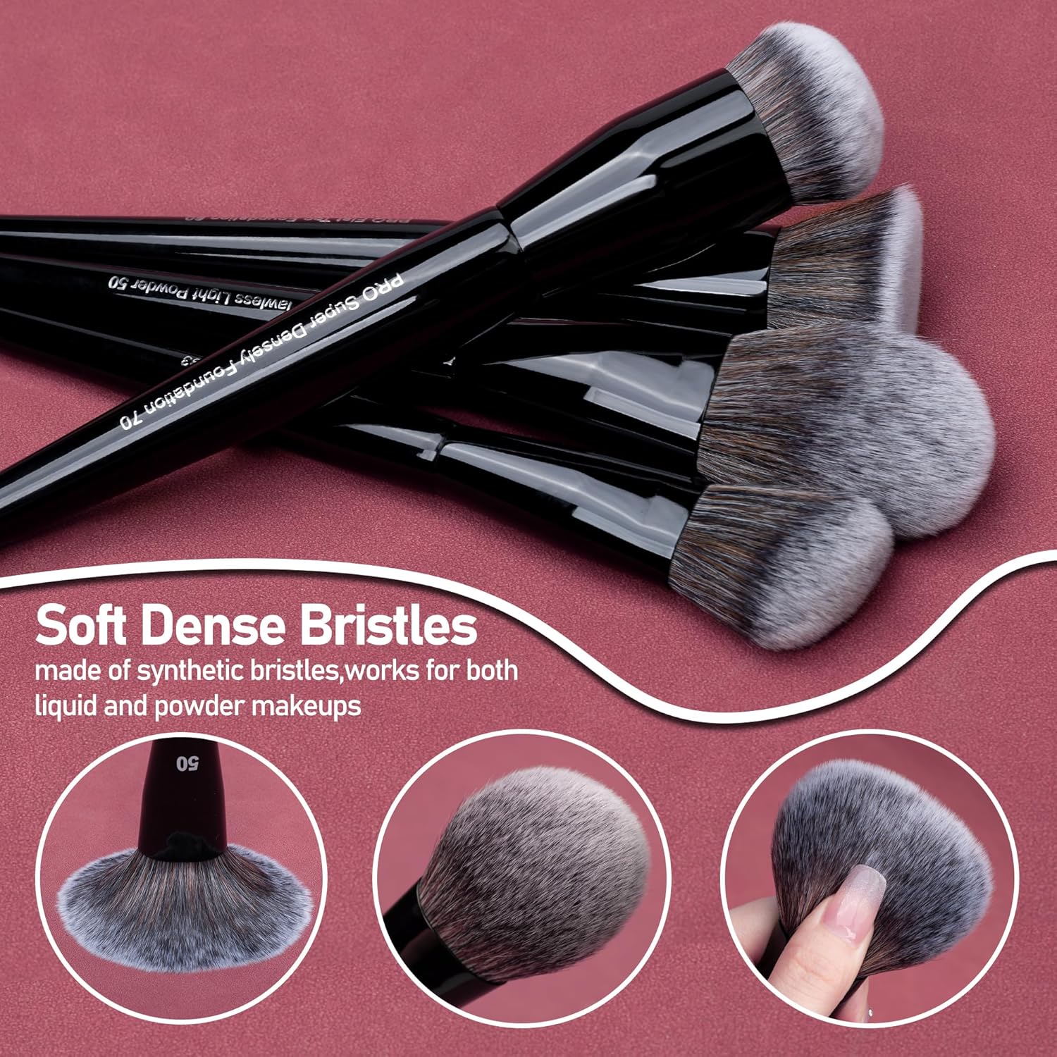 Bueart Design 32-Piece PRO Grade Makeup Brush Set with Large Holder and Ultra-Soft Bristles - Image 5