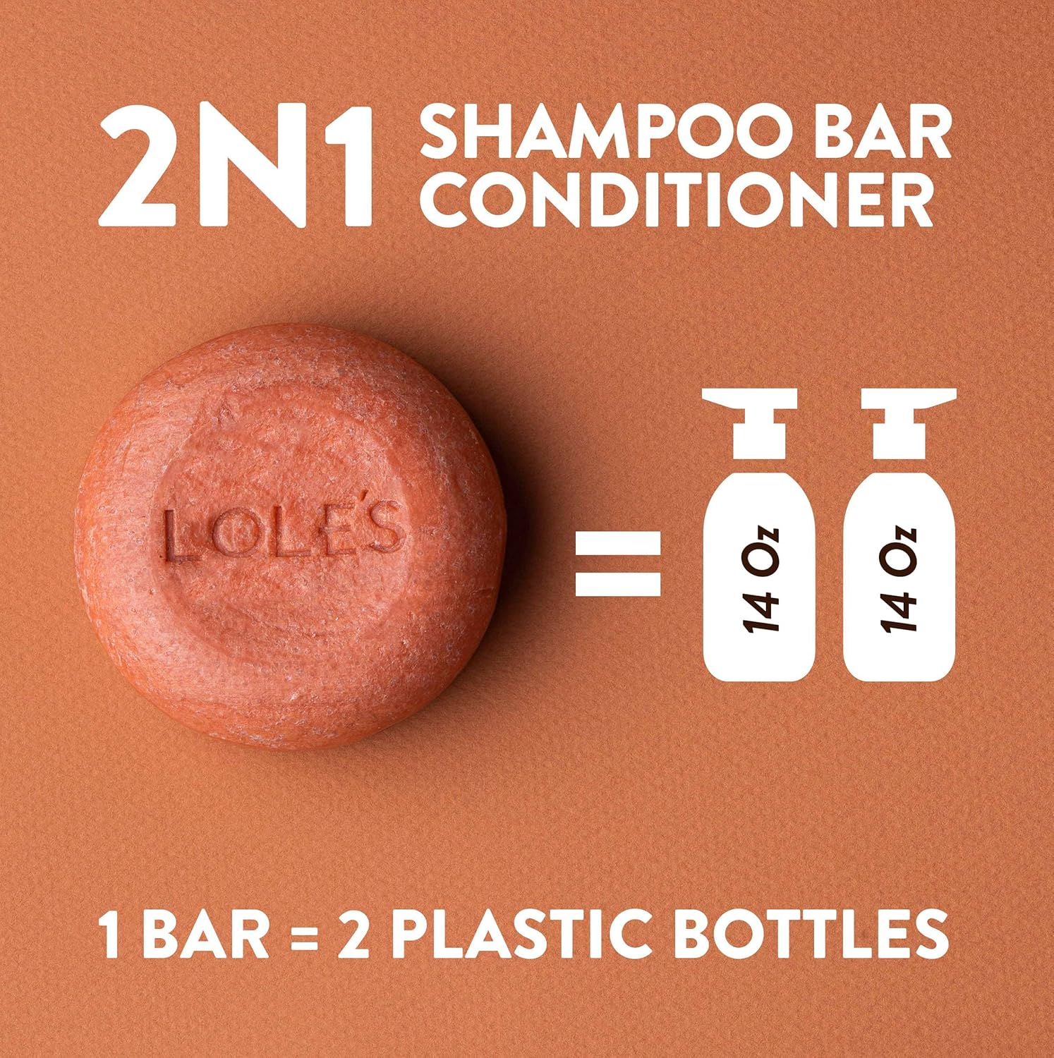 Lole's 3.5oz Argan Oil Shampoo and Conditioner Bar Normal to Oily Hair Set - Image 3