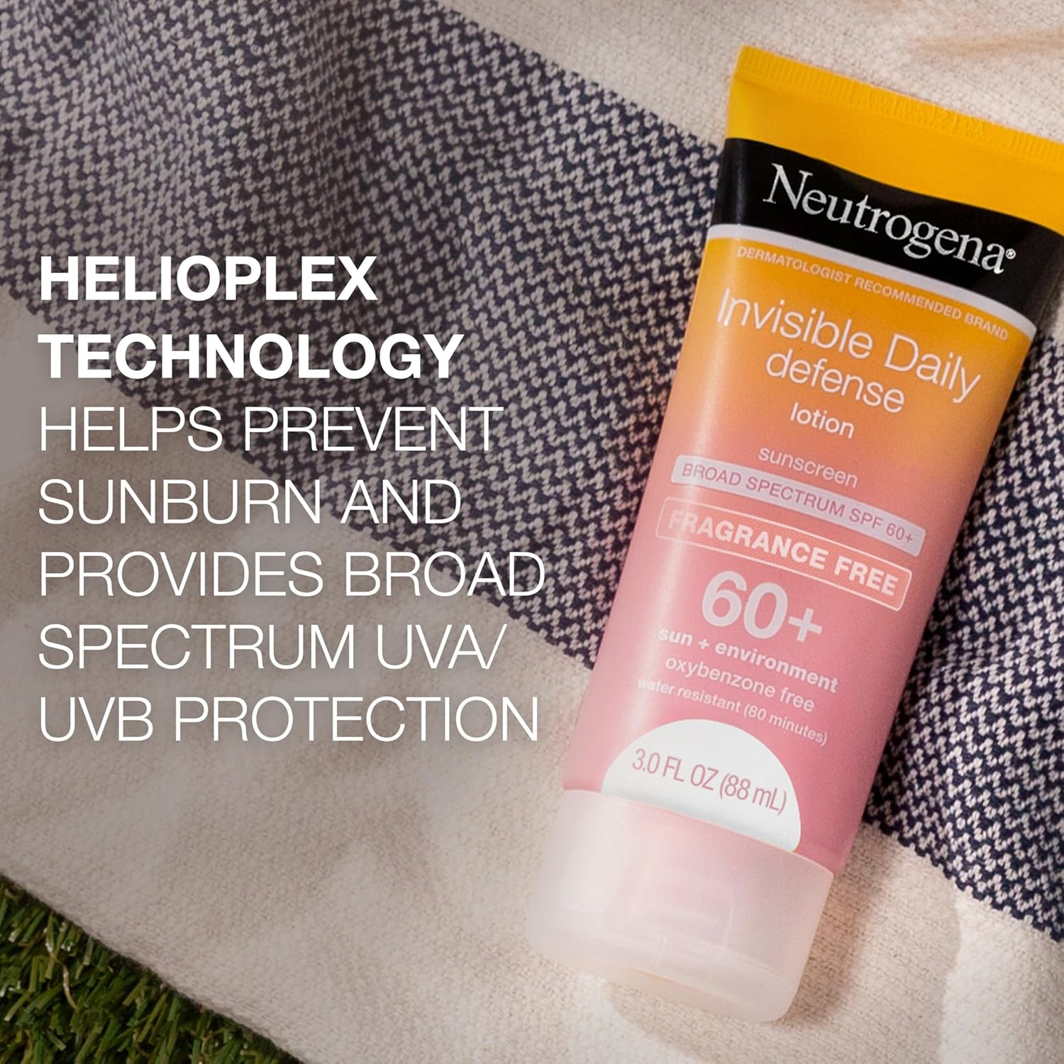 Neutrogena Invisible Daily Defense SPF 60 Fragrance-Free Sunscreen Lotion 3.0 oz Water-Resistant - Image 4