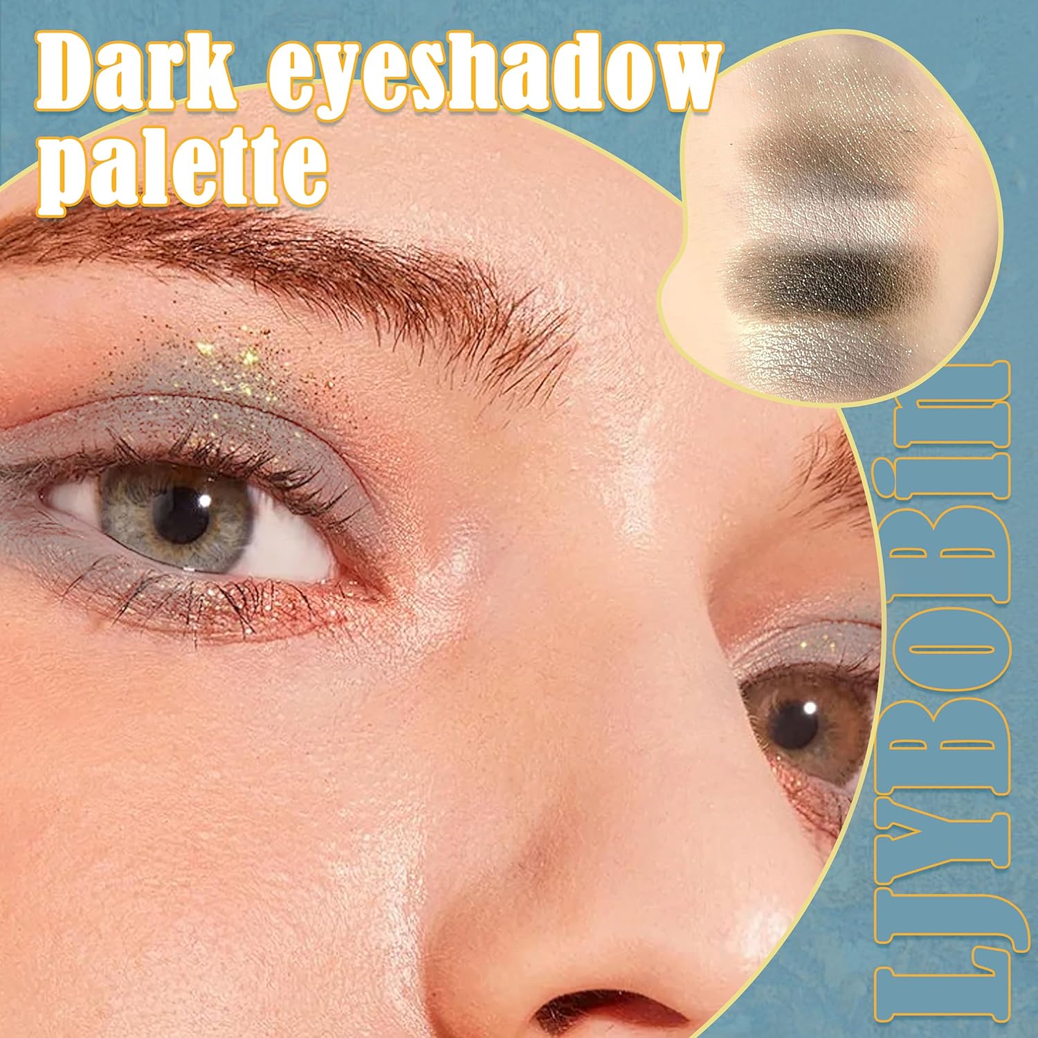 9 Color Smoky Eyeshadow Palette with 3 Brushes Waterproof Long Lasting High Pigment - Image 4