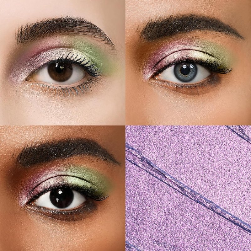 Longwear 48 Violet Metallic Cream Eyeshadow Stick Waterproof Silky Formula with Brush - Image 2