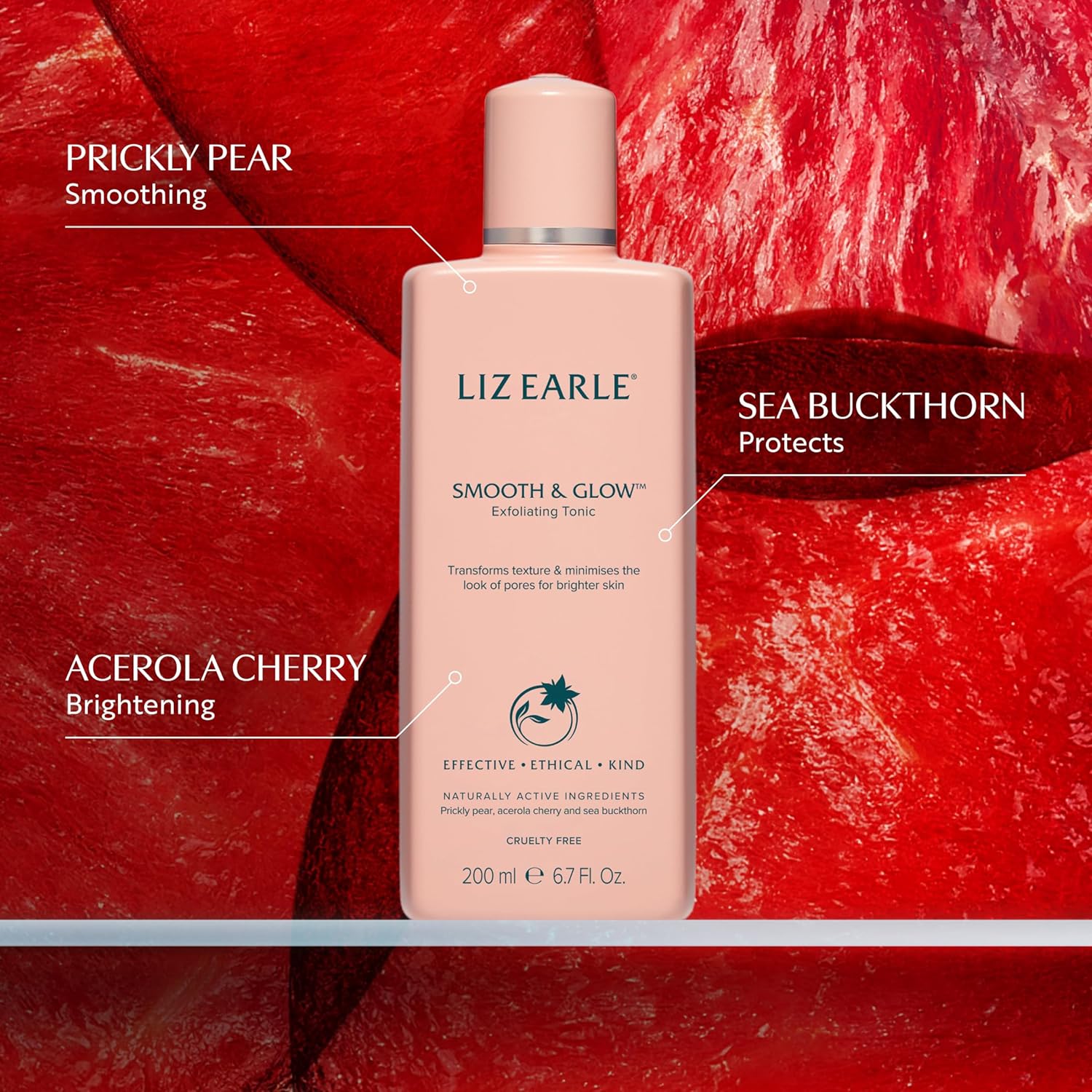 Liz Earle Smooth & Glow 200ml Gentle Face Toner for Sensitive Skin Dark Spots - Image 2