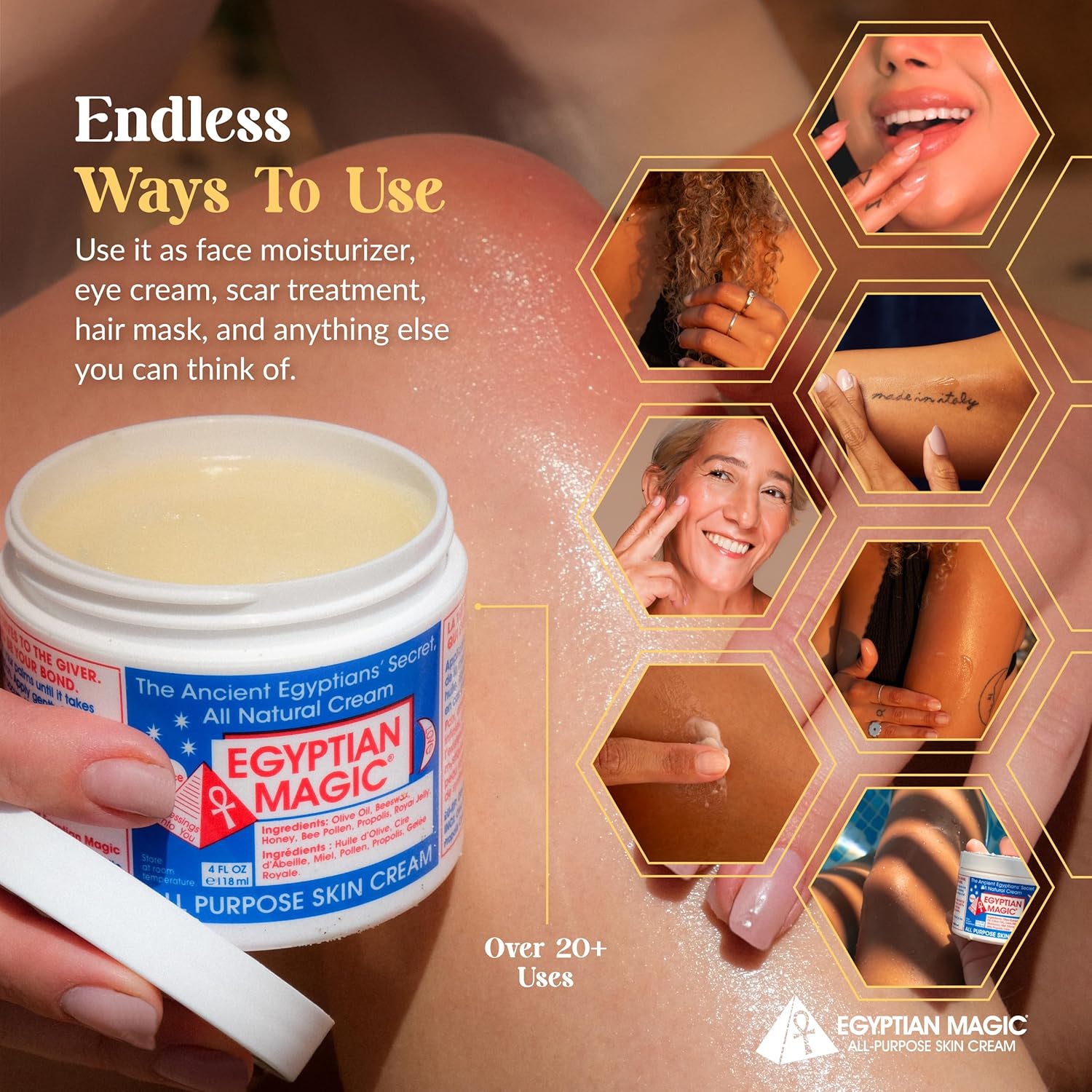 Egyptian Magic All Purpose Moisturizing Cream 4oz Jar for Face, Body, and Skin Care - Image 5