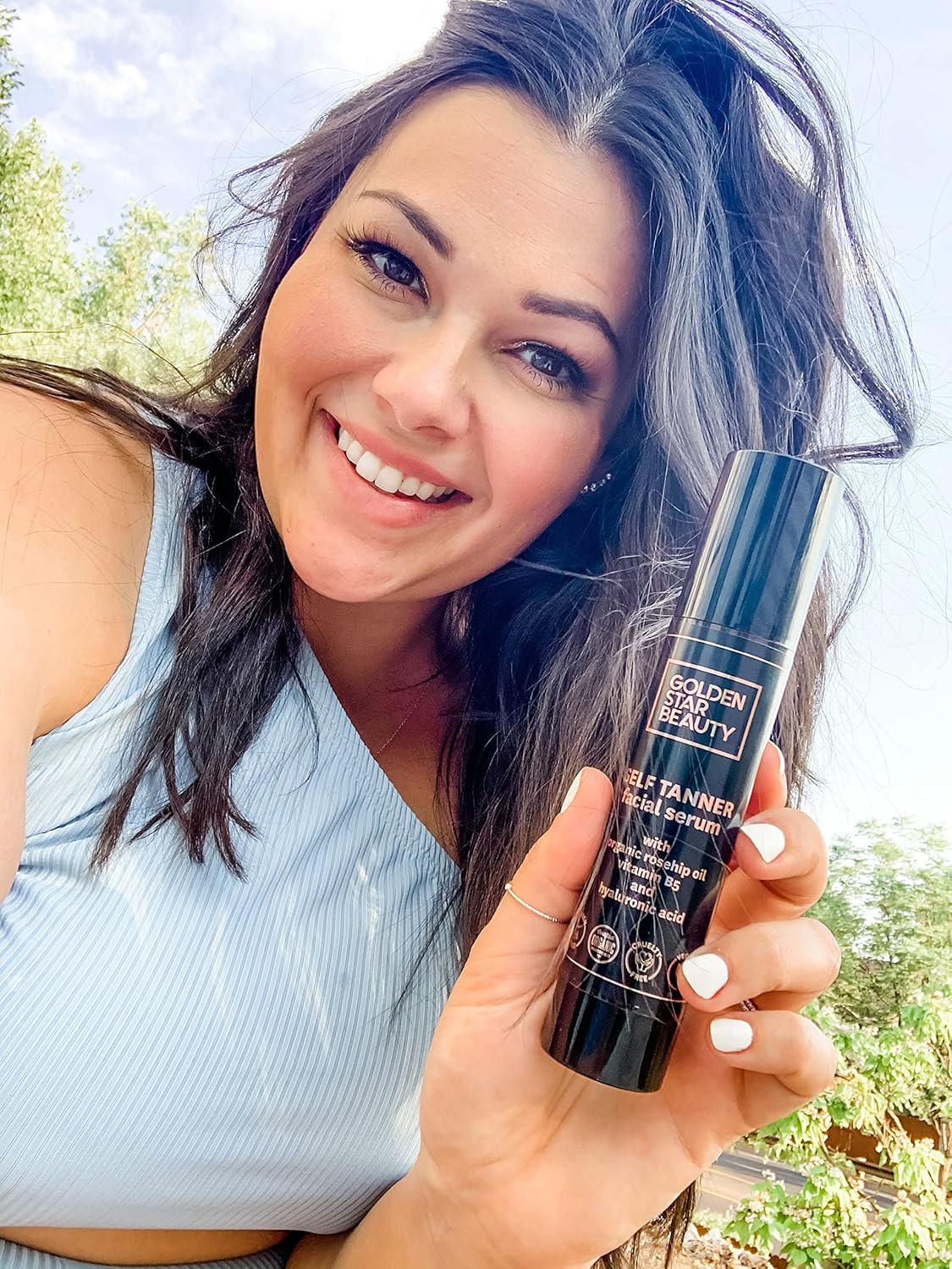 Hydrating Self Tan Serum with Hyaluronic Acid and Organic Oils for Natural Glow 2.0 fl oz - Image 8