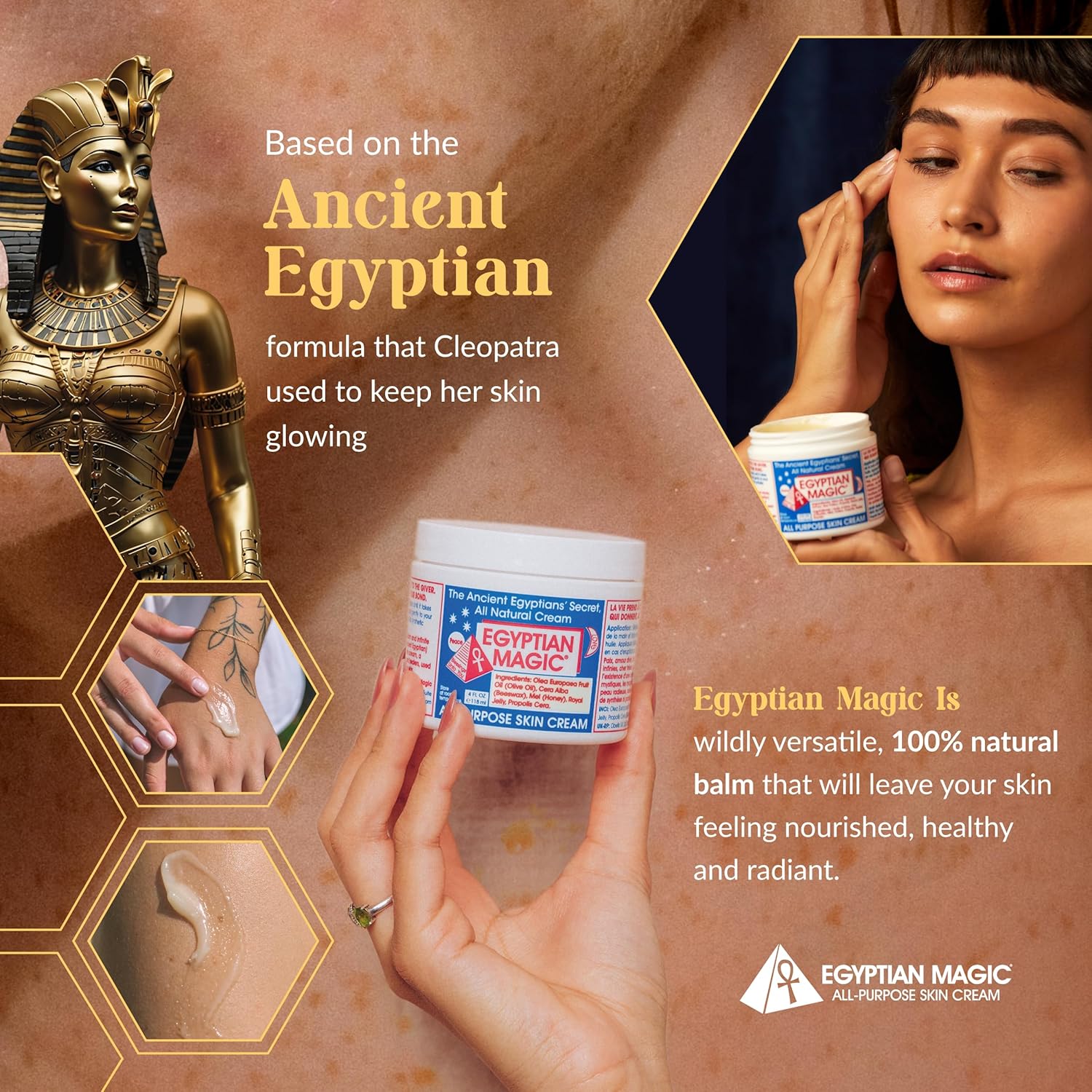 Egyptian Magic All Purpose Moisturizing Cream 4oz Jar for Face, Body, and Skin Care - Image 2
