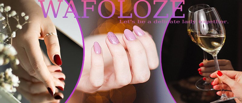 Nails Press ons, Medium Press on Nails Coffin Ombre Pink Fake Nails with Glitter Powder