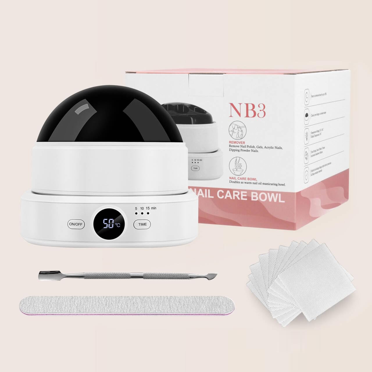 Electric Nail Soaking Bowl for Gel Polish Acrylic Removal Home Use - Image 7