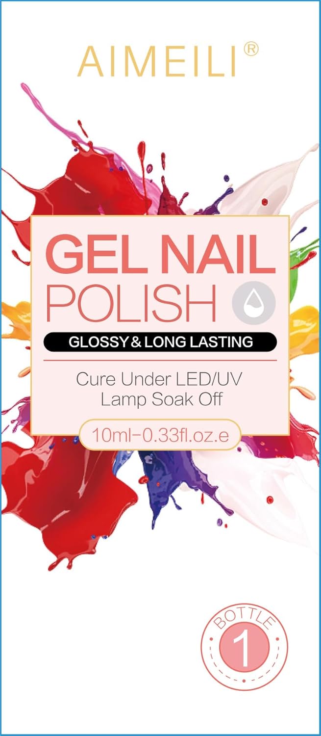 AIMEILI 10ml Hot Pink to Glitter White Chameleon UV LED Gel Nail Polish - Image 10