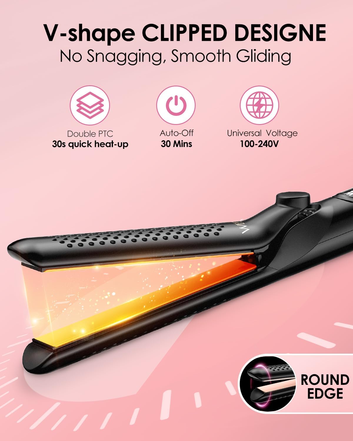 Airflow Styler 1 Inch Extra Long Plates, Dual Voltage 2-in-1 Hair Curler and Straightener - Image 5
