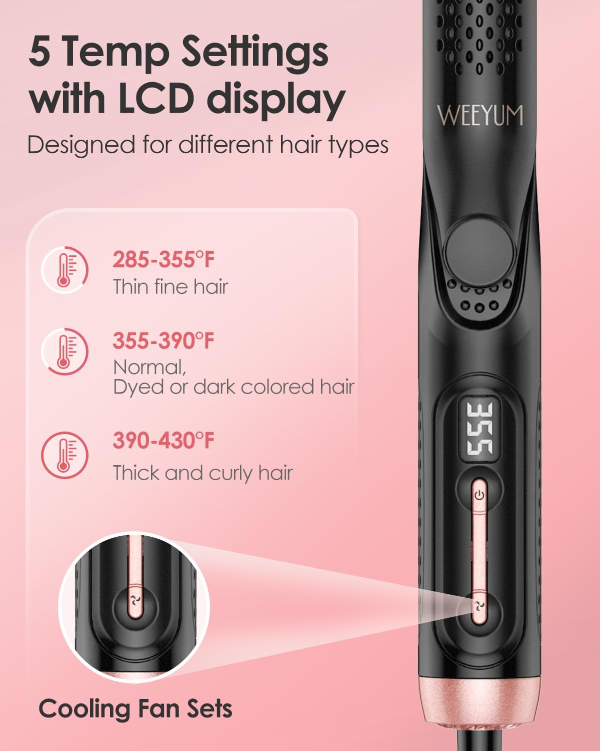 Airflow Styler 1 Inch Extra Long Plates, Dual Voltage 2-in-1 Hair Curler and Straightener - Image 6