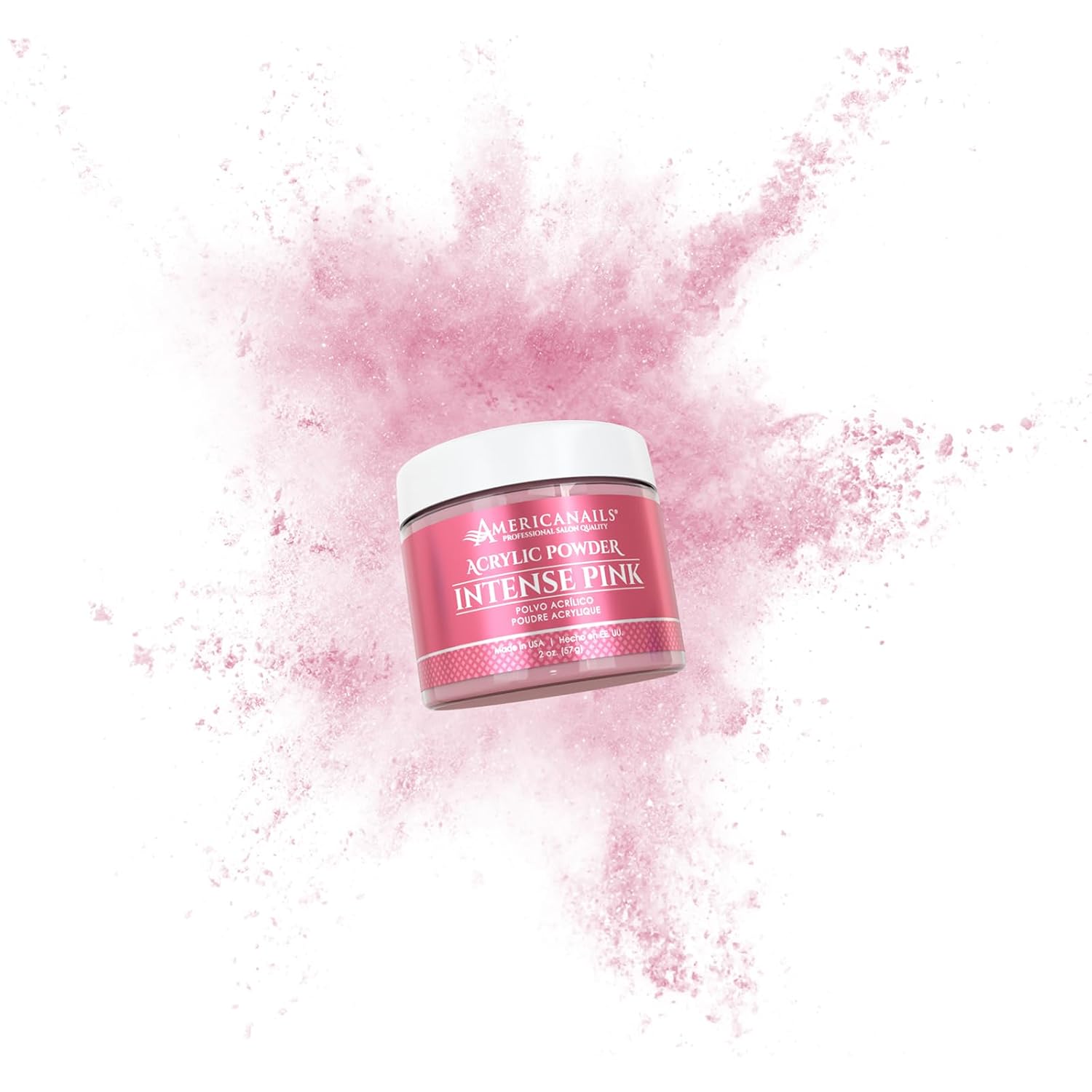 Americanails 2oz Intense Pink Self-Leveling Professional Acrylic Nail Powder - Image 3