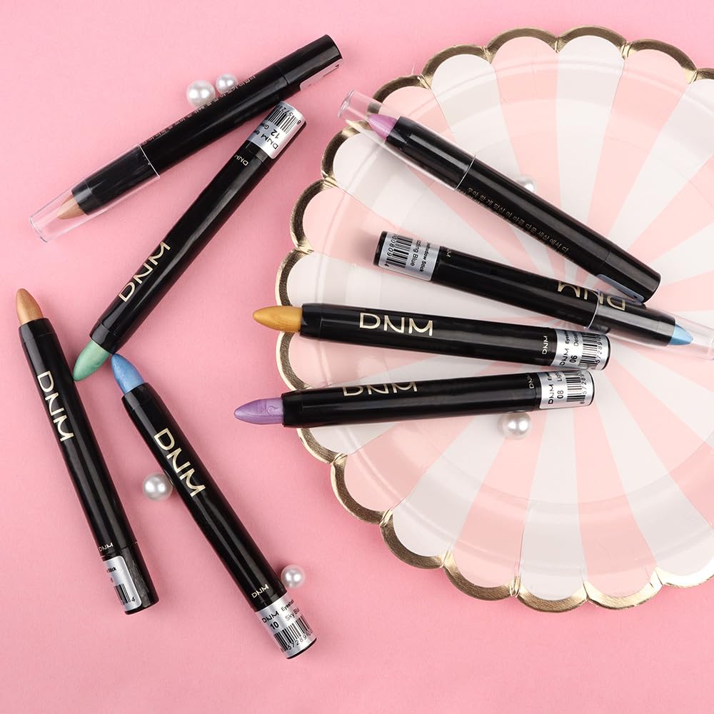 AMY'S DIARY Waterproof Cream Eyeshadow Stick Set 4 Colors Pearl White Black Grey Silver - Image 7