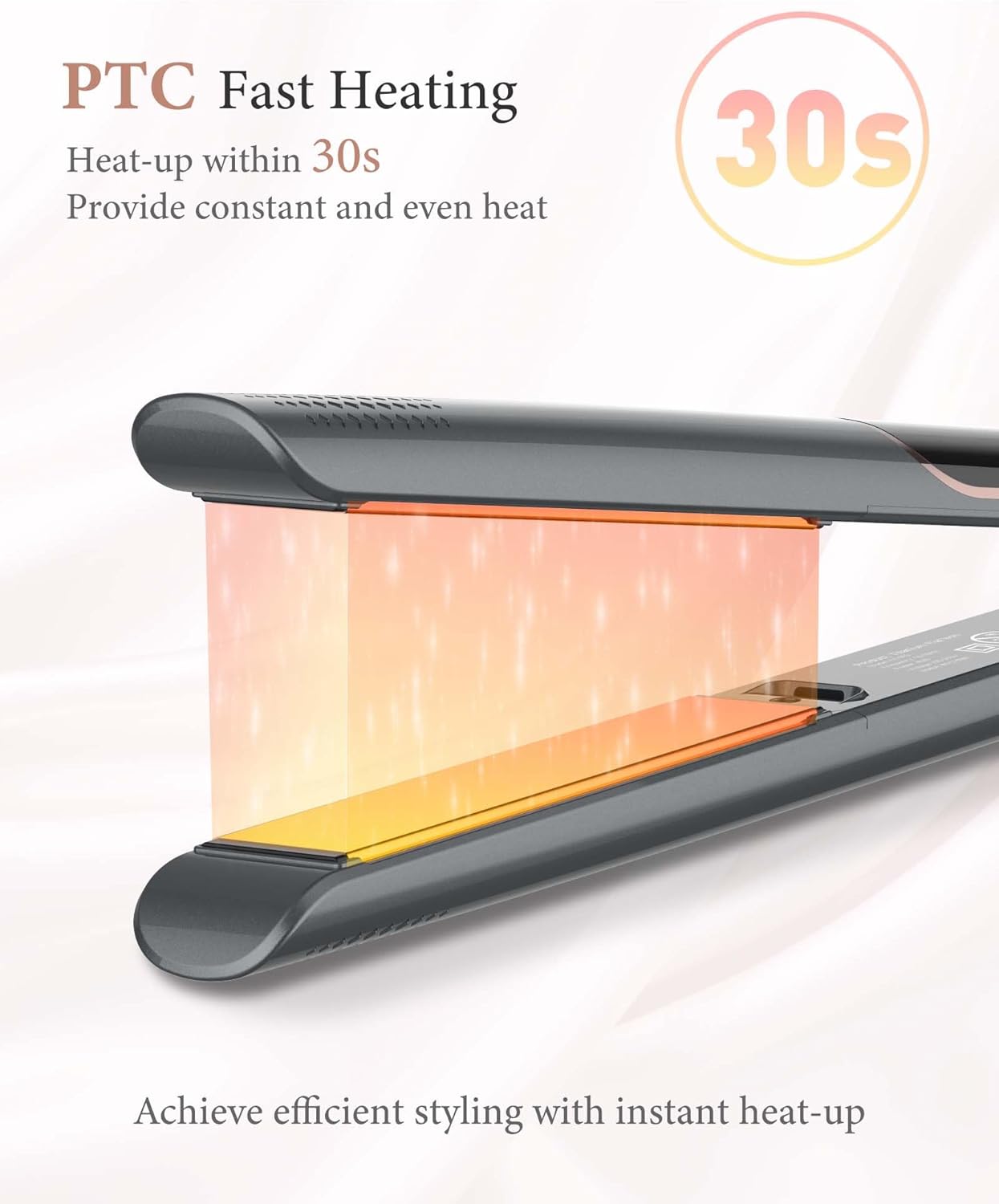 ANWA 1 Inch Titanium Flat Iron Hair Straightener Curler 3D Floating Plates - Image 3