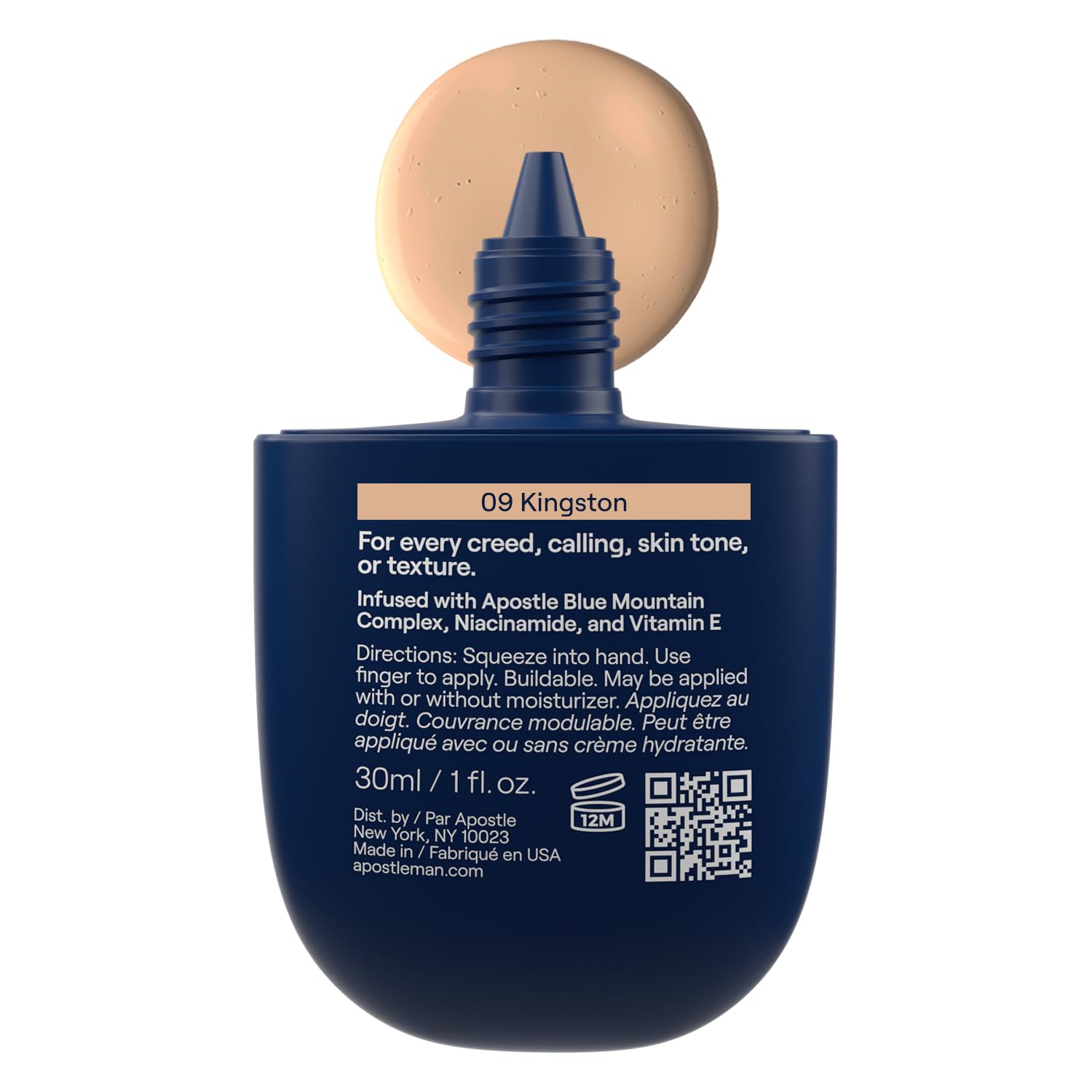 APOSTLE Reclaim Tinted Moisturizer for Men 1 Fl. Oz. - Hydrates, Evens Skin Tone, Reduces Fine Lines - Image 2