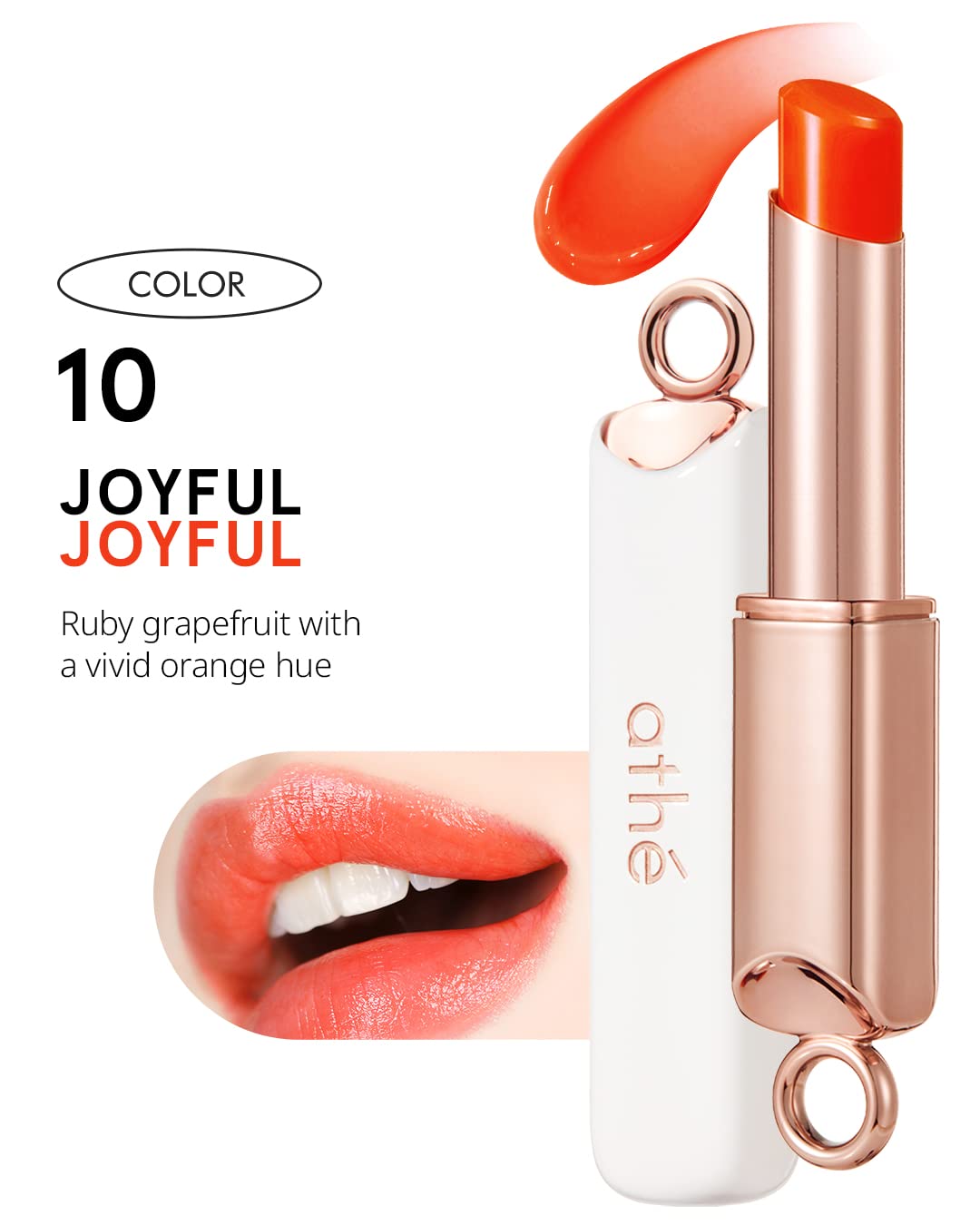 ATHÉ Authentic Lip Balm Tinted 0.15 oz Vegan Moisturizing Plant-Based Chapstick Joyful - Image 4