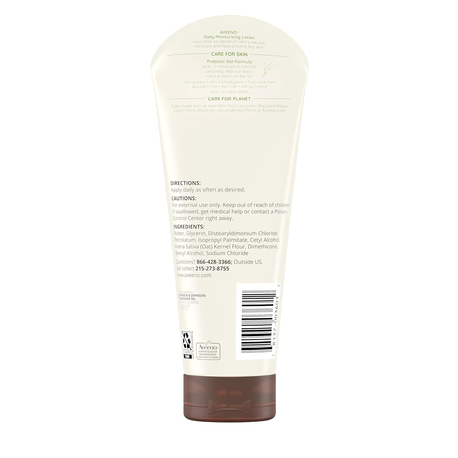 Aveeno Daily Moisturizing 8 fl oz Body Lotion with Prebiotic Oat, Paraben-Free - Image 7