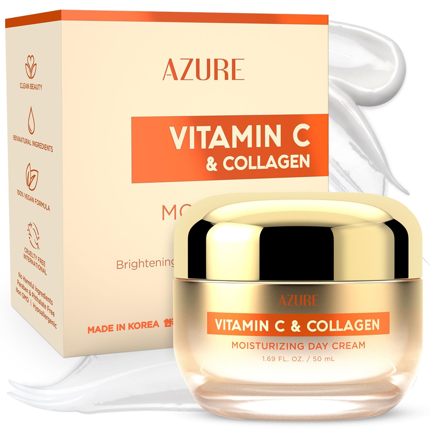 Azure Vitamin C Face Moisturizer 1.69 oz K-Beauty Anti-Aging Hydration Cream New - Image 5