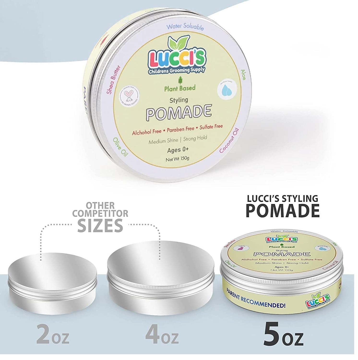 Infant Plant-Based Styling Pomade 5oz, Gentle Hair Gel, Medium Shine, Strong Hold - Image 4
